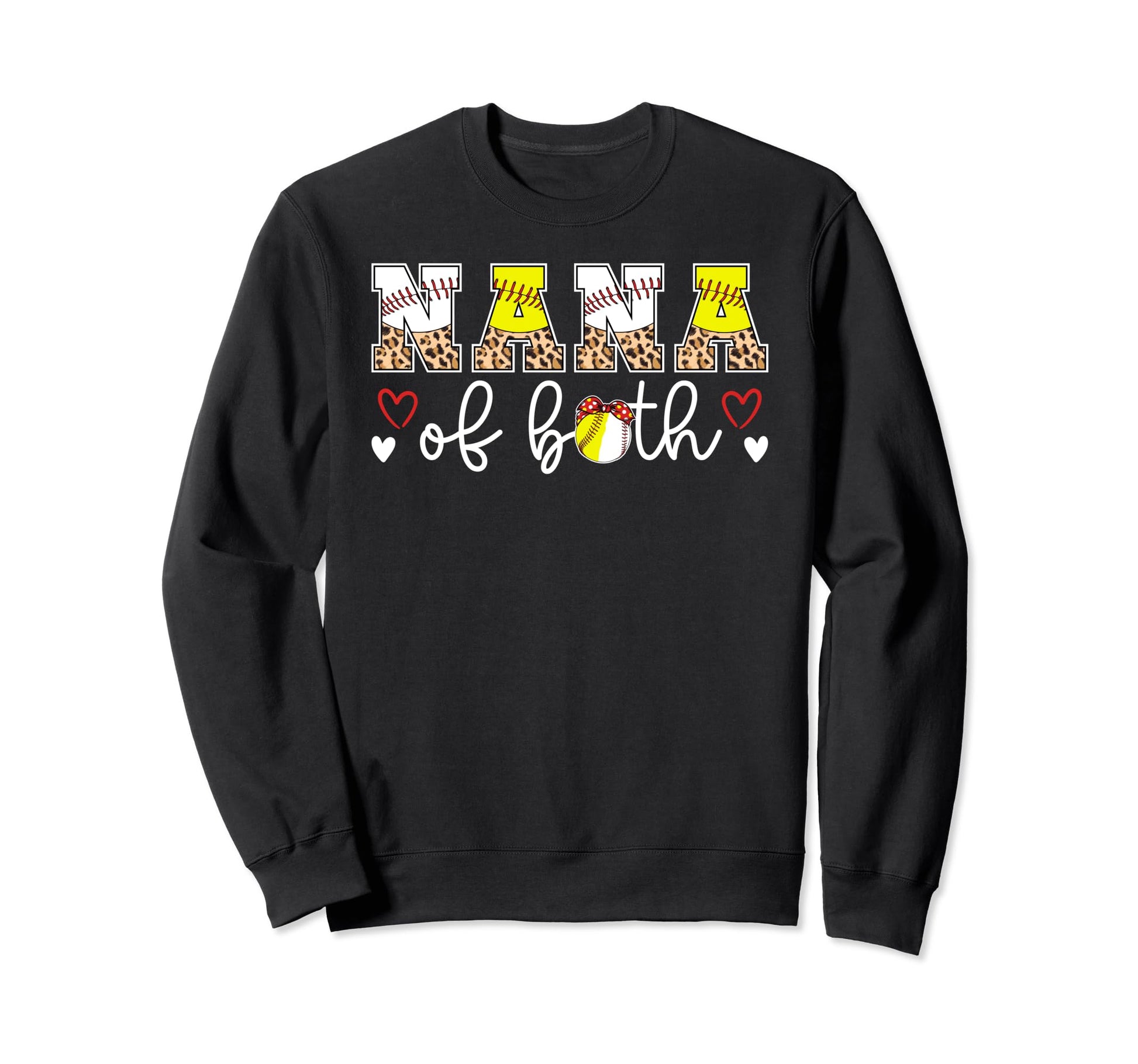 Nana Both Leopard Baseball Softball Sweatshirt - Novelty Apparel Men Women - T-Shirt, Sweatshirt, Hoodie