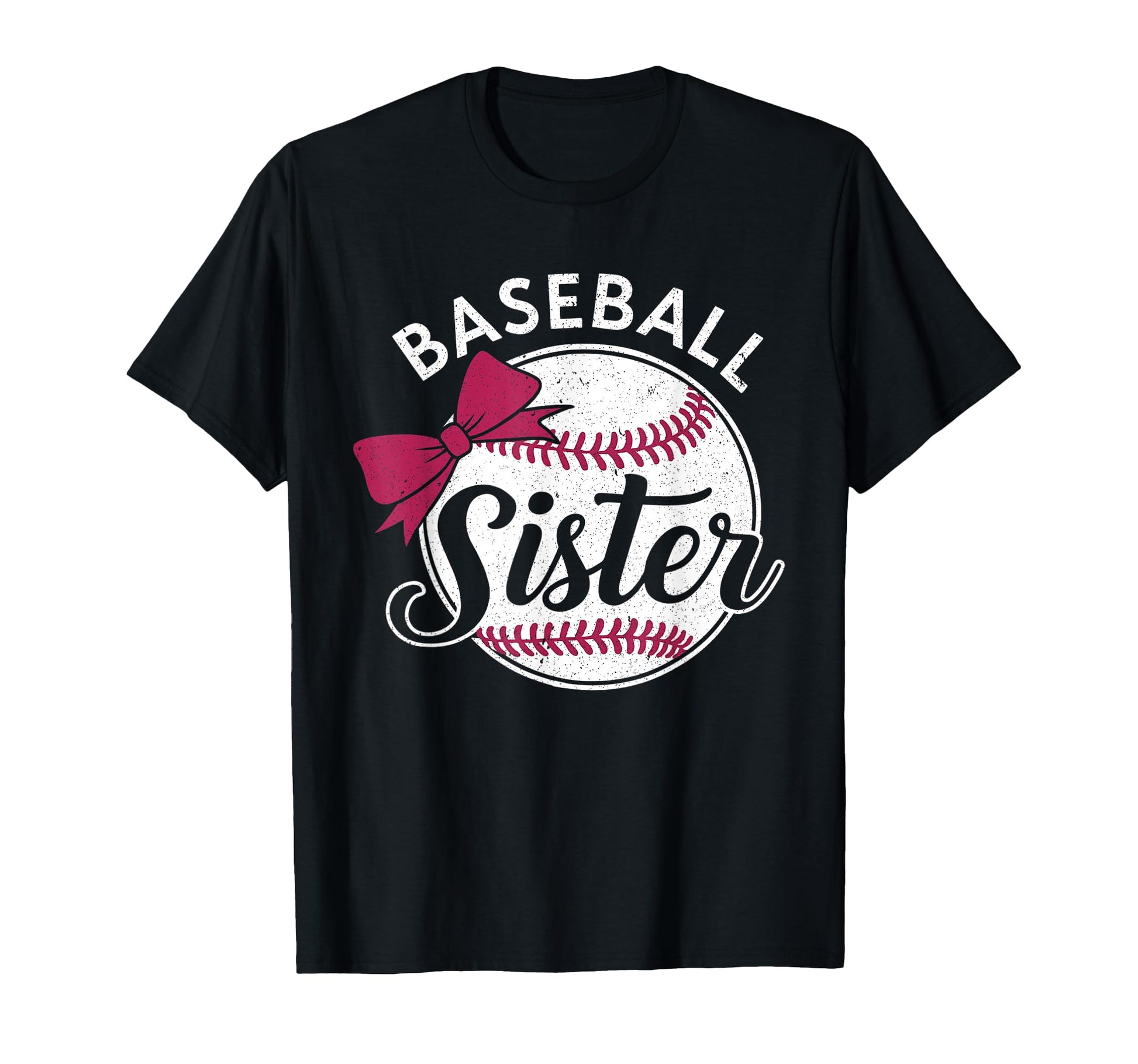 Baseball Sister Coquette Bow Biggest Fan T-Shirt - Novelty Apparel Unisex - T-Shirt, Sweatshirt, Hoodie