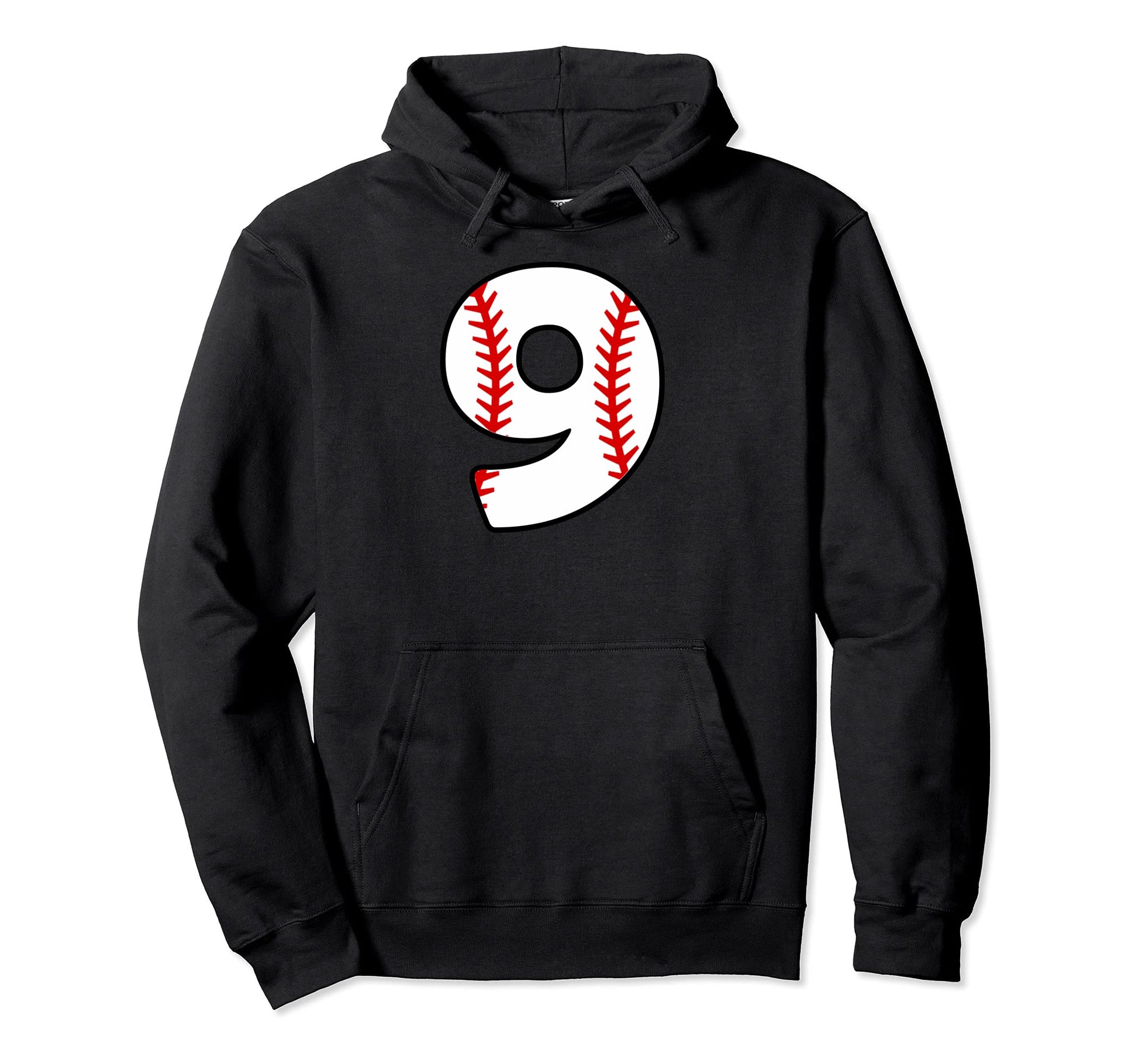 Ninth Birthday 9Th Baseball Number 9 Hoodie - Fun Novelty Design Men Women - T-Shirt, Sweatshirt, Hoodie