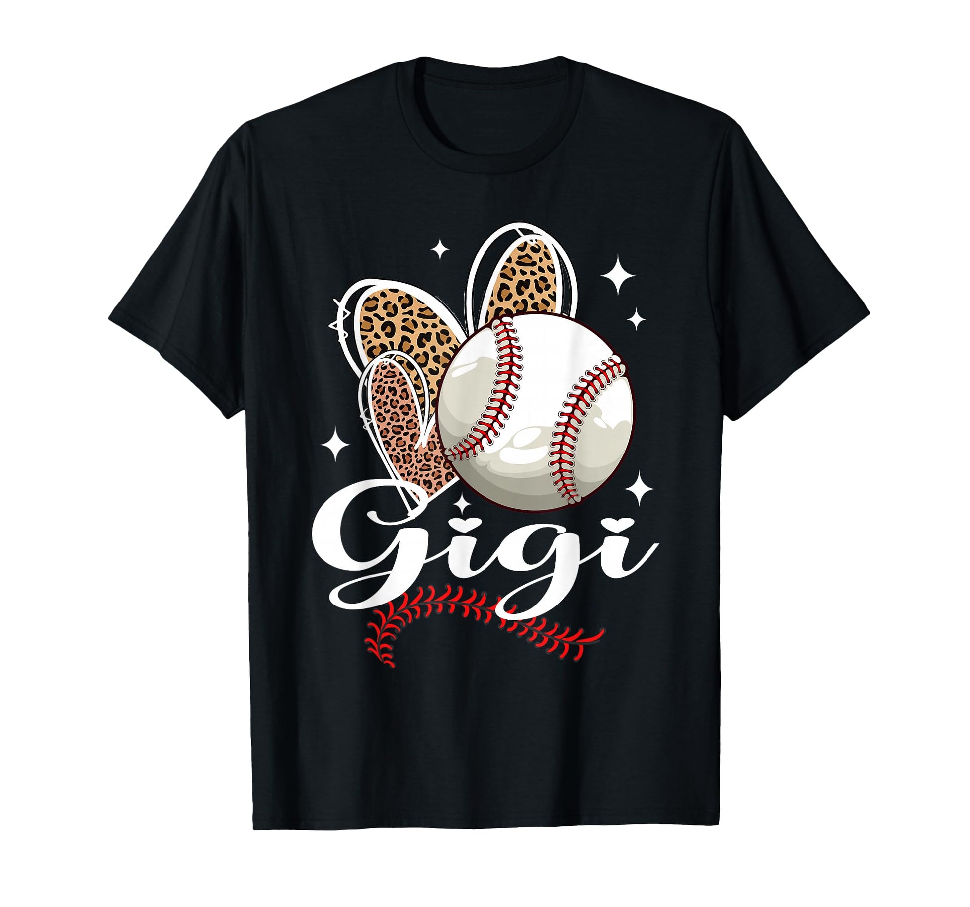 Baseball Gigi Funny Leopard Heart T-Shirt - Minimalist Print for Adults - T-Shirt, Sweatshirt, Hoodie