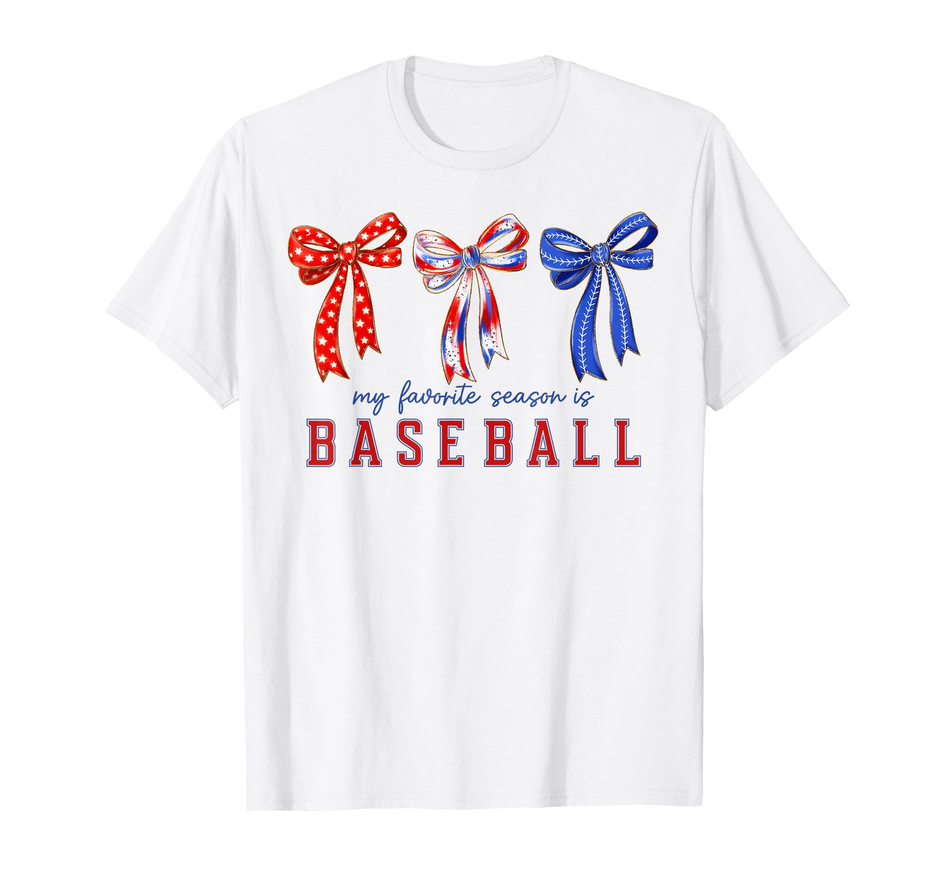 Baseball Season Coquette Bow Baseball T-Shirt - Novelty Apparel Unisex - T-Shirt, Sweatshirt, Hoodie