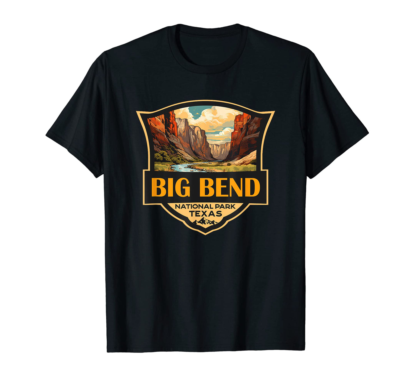 Big Bend National Park Illustration T-Shirt - Custom Art Print Unisex - T-Shirt, Sweatshirt, Hoodie
