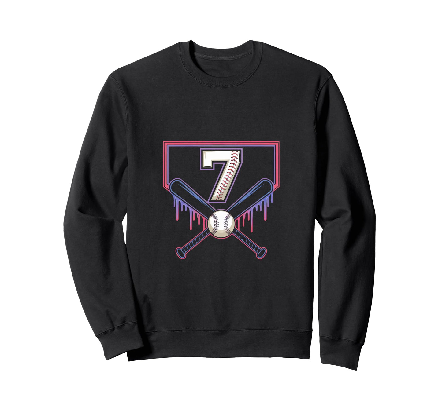 Baseball Home Ice Cream 7Th Sweatshirt - Minimalist Print for Adults - T-Shirt, Sweatshirt, Hoodie