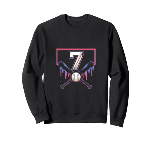 Baseball Home Ice Cream 7Th Sweatshirt - Minimalist Print for Adults - T-Shirt, Sweatshirt, Hoodie