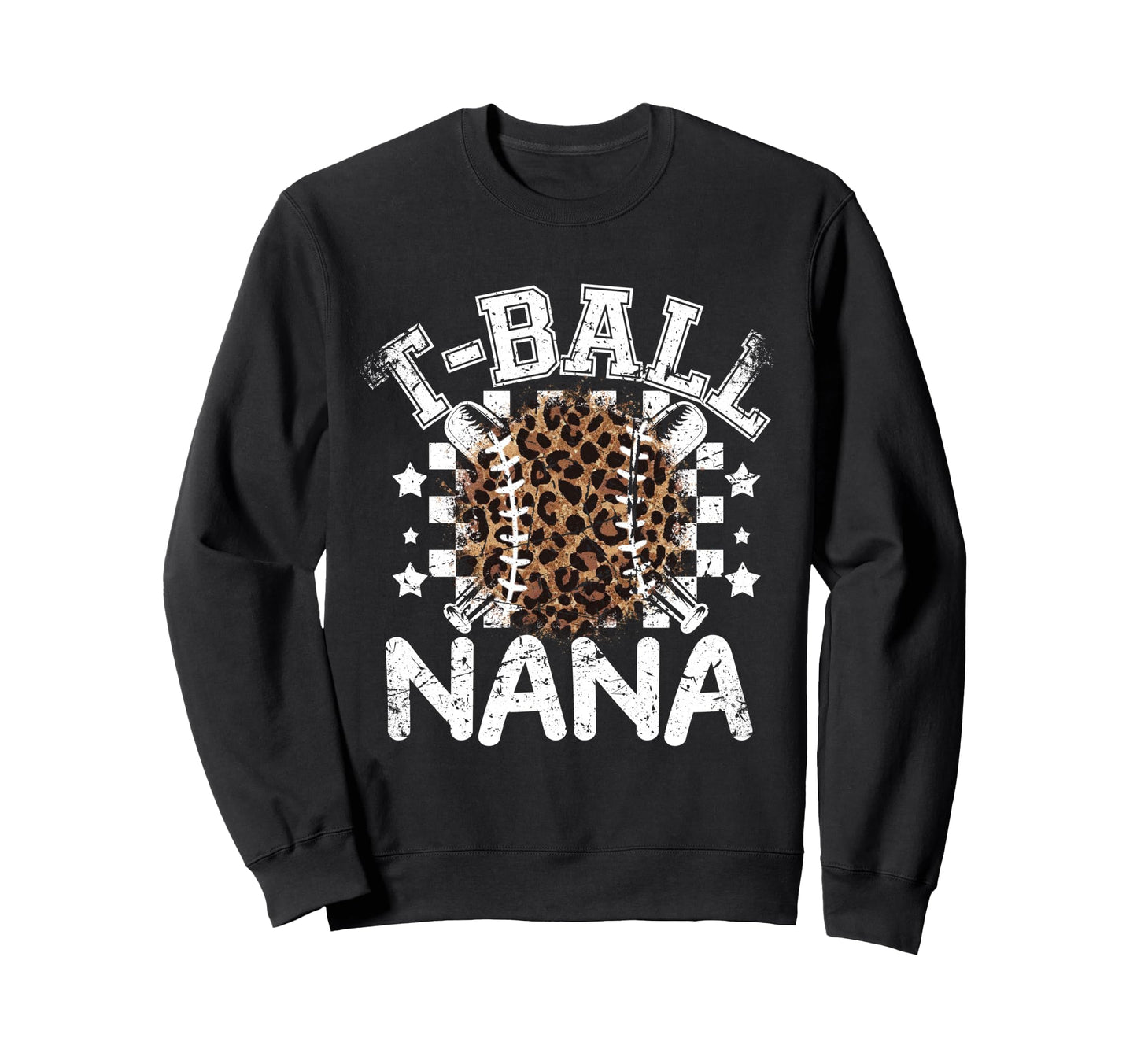 T Ball Teeball Nana Leopard Sweatshirt - Novelty Apparel for Adults - T-Shirt, Sweatshirt, Hoodie