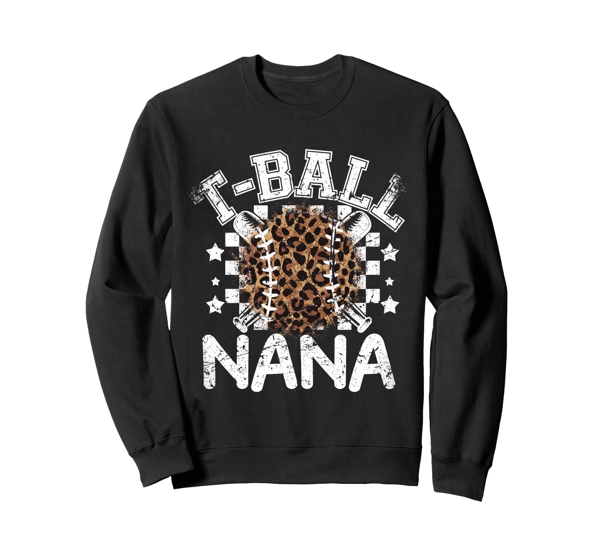 T Ball Teeball Nana Leopard Sweatshirt - Novelty Apparel for Adults - T-Shirt, Sweatshirt, Hoodie