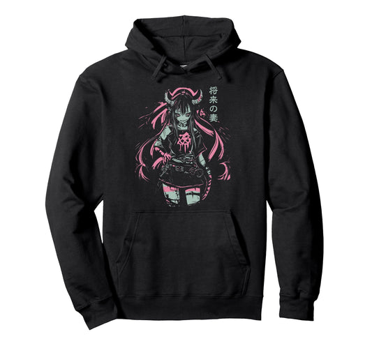 Anime Horror Aesthetic Vaporwave Hoodie - Fun Novelty Design Men Women - T-Shirt, Sweatshirt, Hoodie