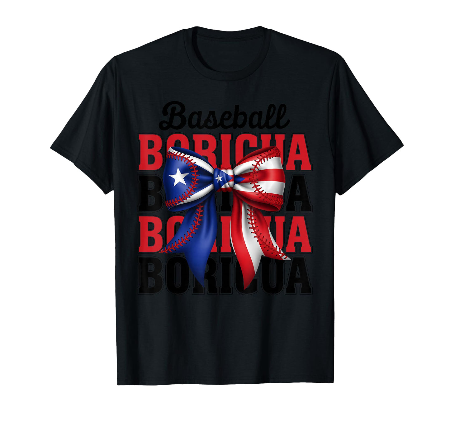 Boricua Baseball Coquette Bow Puerto T-Shirt - Aesthetic Graphic Unisex - T-Shirt, Sweatshirt, Hoodie