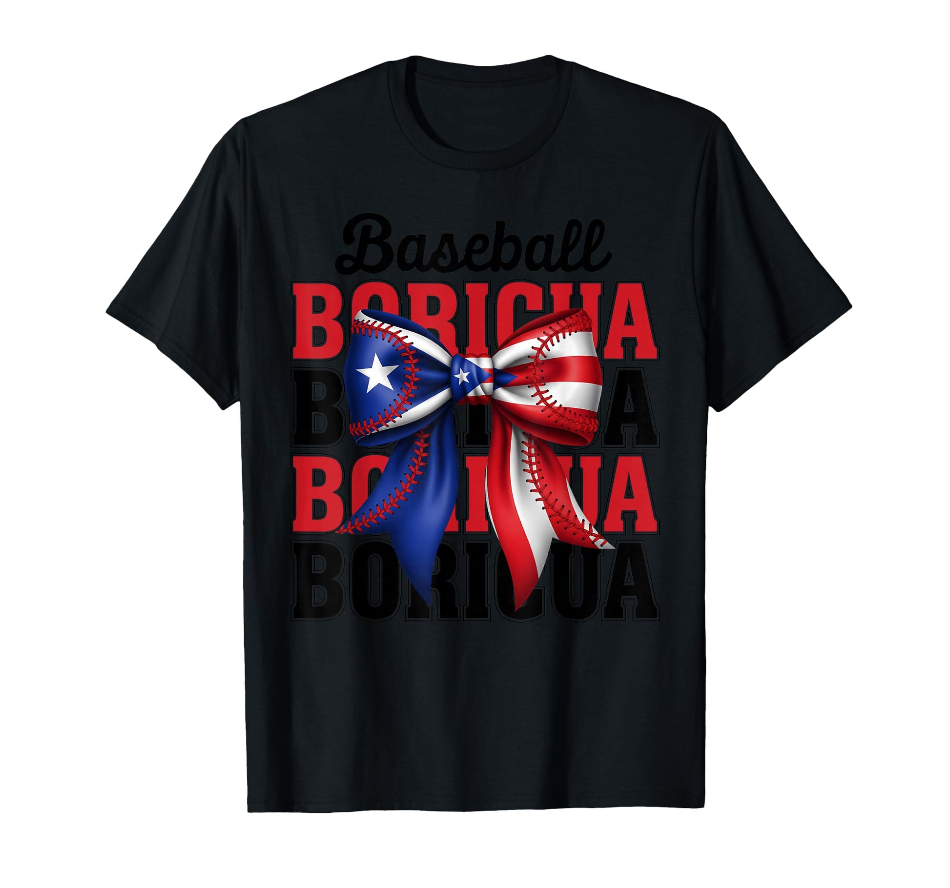 Boricua Baseball Coquette Bow Puerto T-Shirt - Aesthetic Graphic Unisex - T-Shirt, Sweatshirt, Hoodie