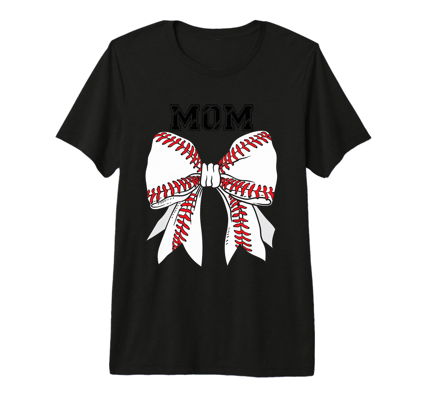 Baseball And Softball Mom Bow Tri Blend T-Shirt - Unique Graphic Men Women - T-Shirt, Sweatshirt, Hoodie