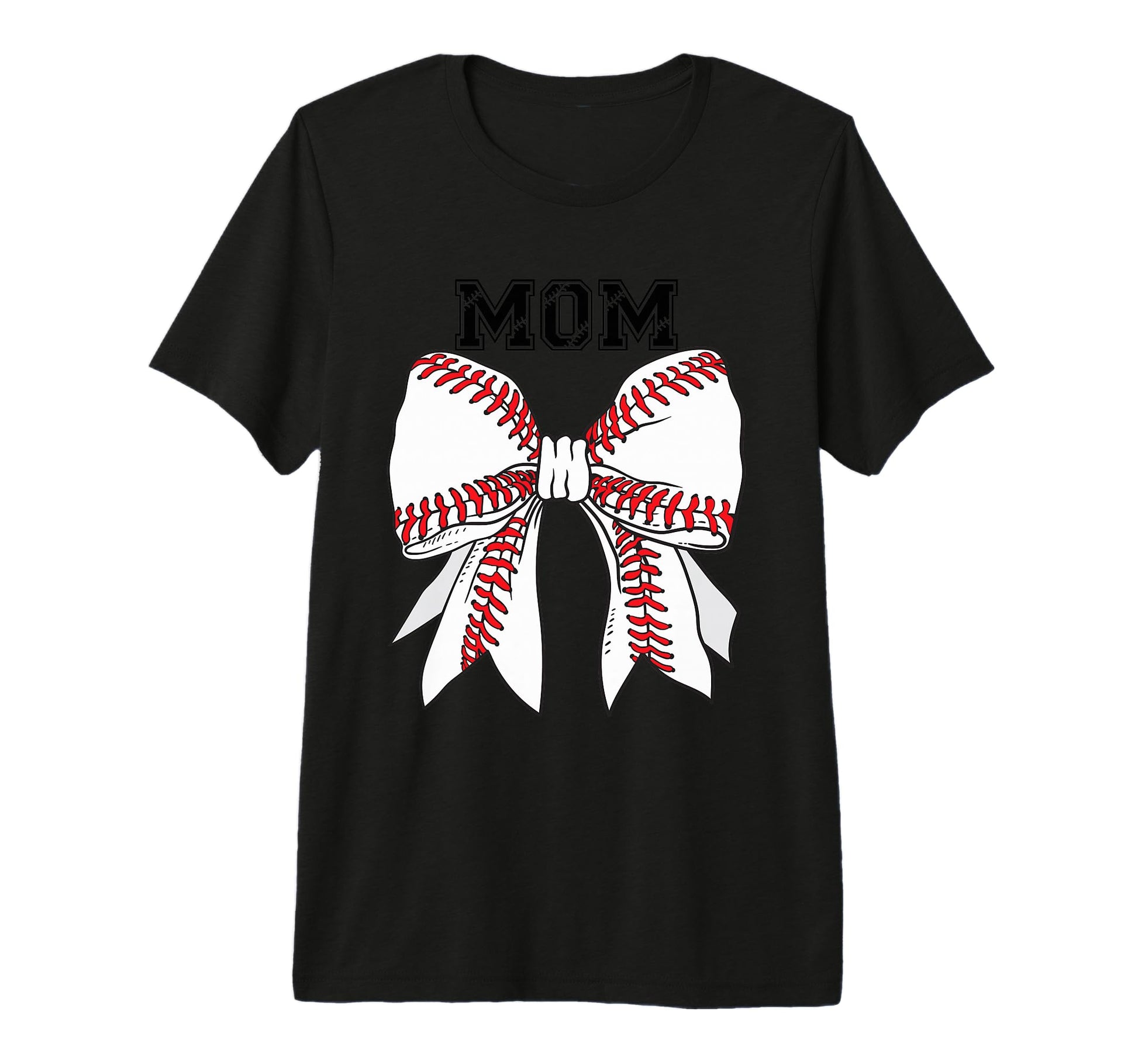 Baseball And Softball Mom Bow Tri Blend T-Shirt - Unique Graphic Men Women - T-Shirt, Sweatshirt, Hoodie