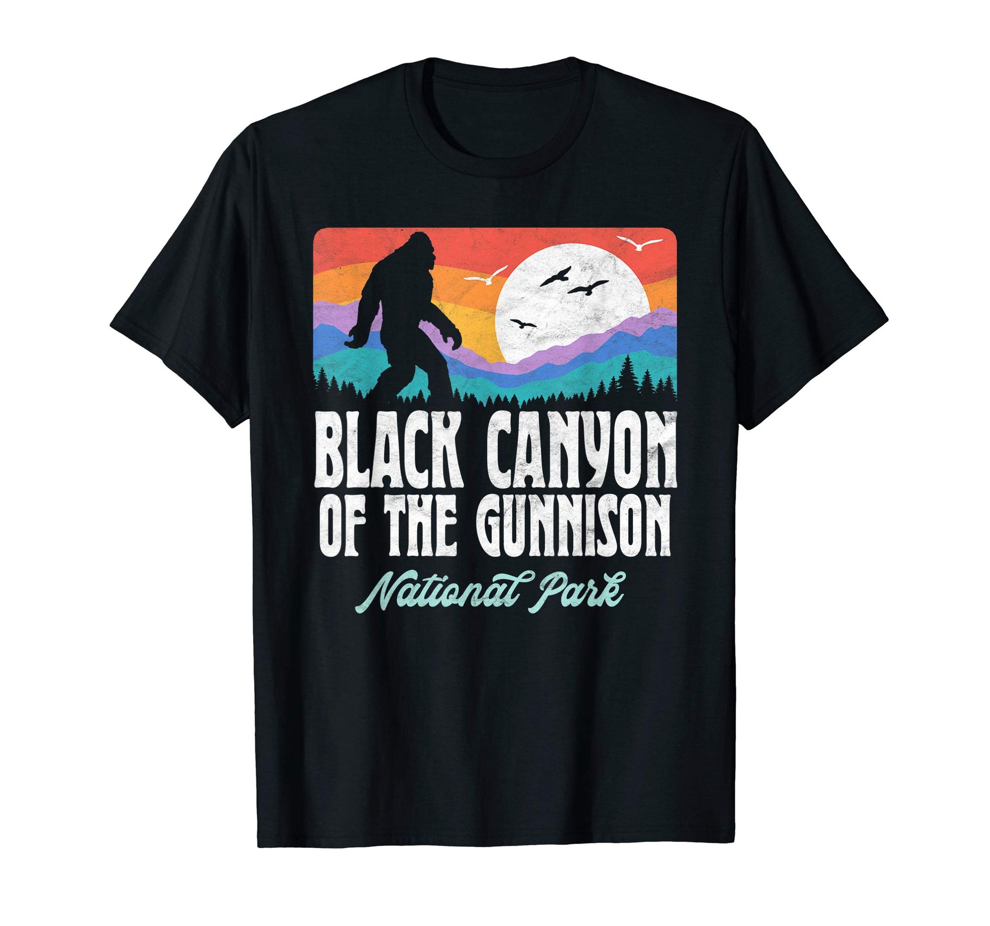 Bigfoot Black Canyon Gunnison National Park T-Shirt - Unique Graphic Unisex - T-Shirt, Sweatshirt, Hoodie