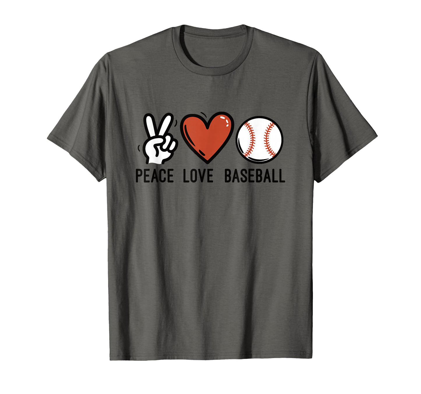 Peace Love And Baseball Peace Symbol T-Shirt - Minimalist Print Unisex - T-Shirt, Sweatshirt, Hoodie