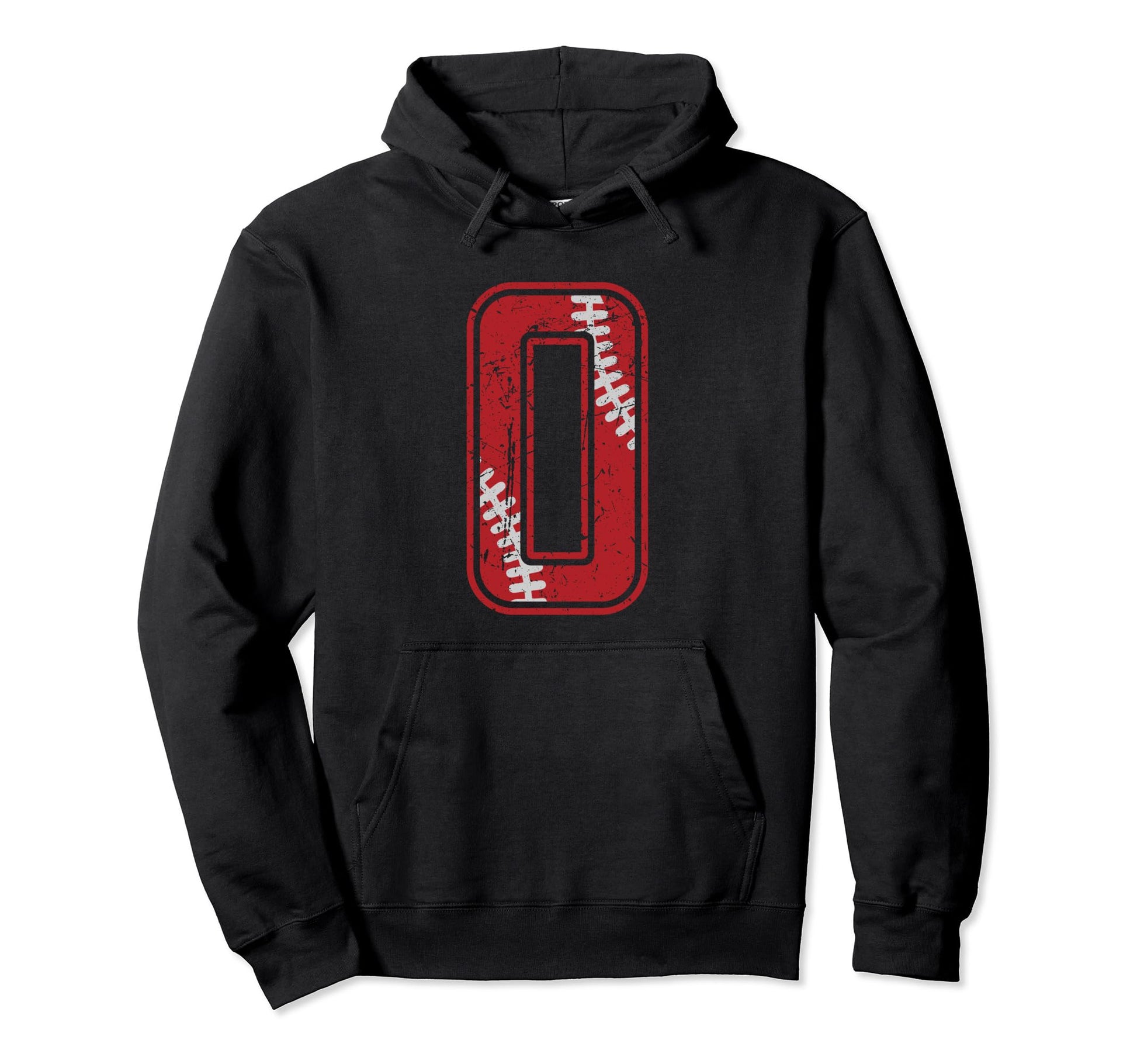 Number 0 Distressed Baseball Jersey Hoodie - Aesthetic Graphic Men Women - T-Shirt, Sweatshirt, Hoodie