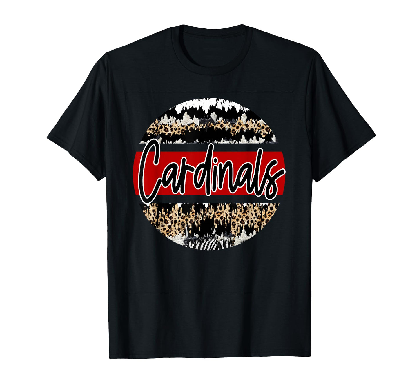 Cardinals Leopard School Spirit T-Shirt - Graphic Print for Adults - T-Shirt, Sweatshirt, Hoodie