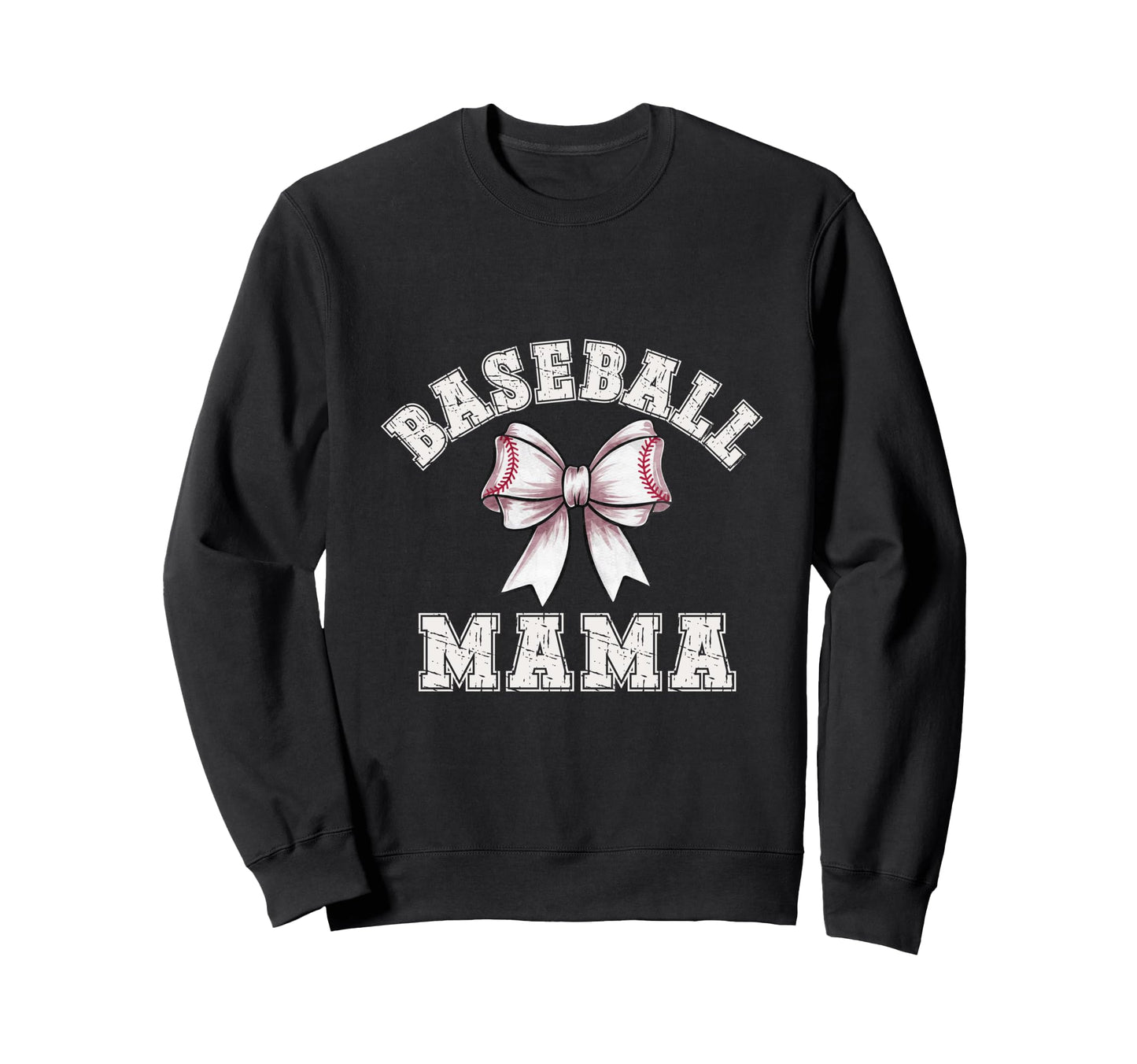 Coquette Baseball Mama Bow Game Sweatshirt - Minimalist Print for Adults - T-Shirt, Sweatshirt, Hoodie