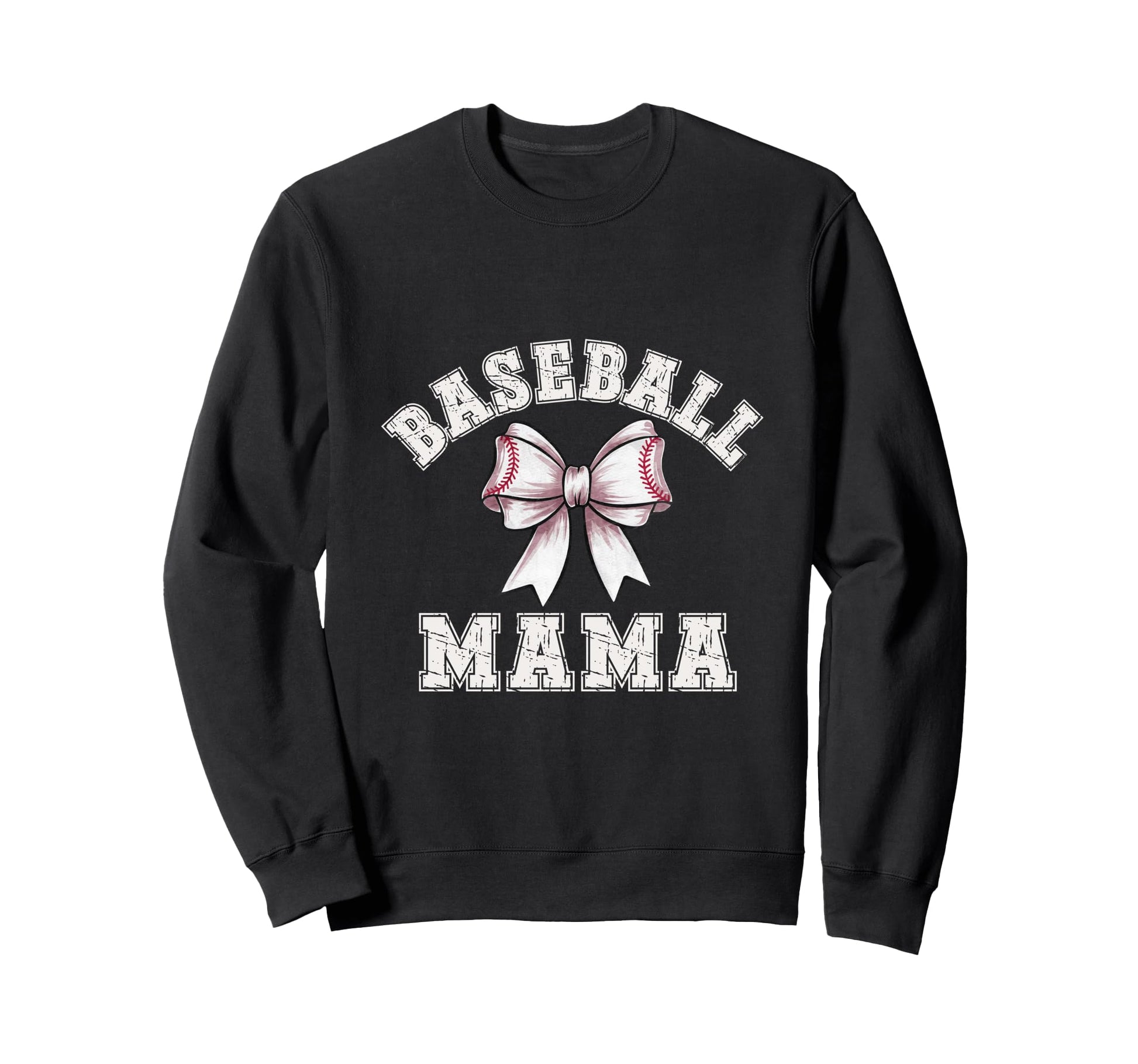 Coquette Baseball Mama Bow Game Sweatshirt - Minimalist Print for Adults - T-Shirt, Sweatshirt, Hoodie