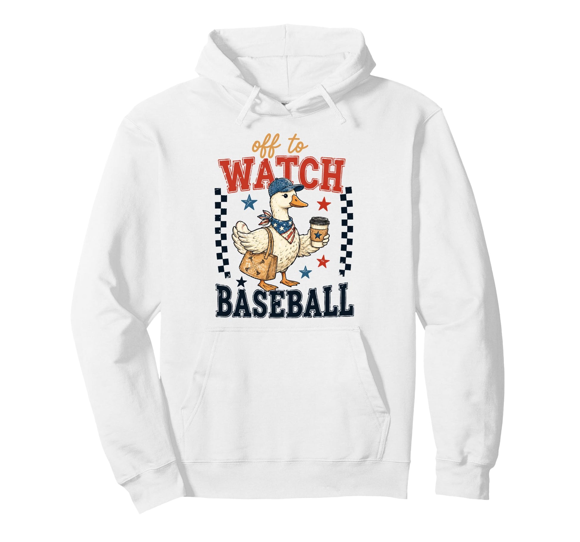 Off To Watch Baseball Funny Goose Hoodie - Trendy Graphic for Adults - T-Shirt, Sweatshirt, Hoodie