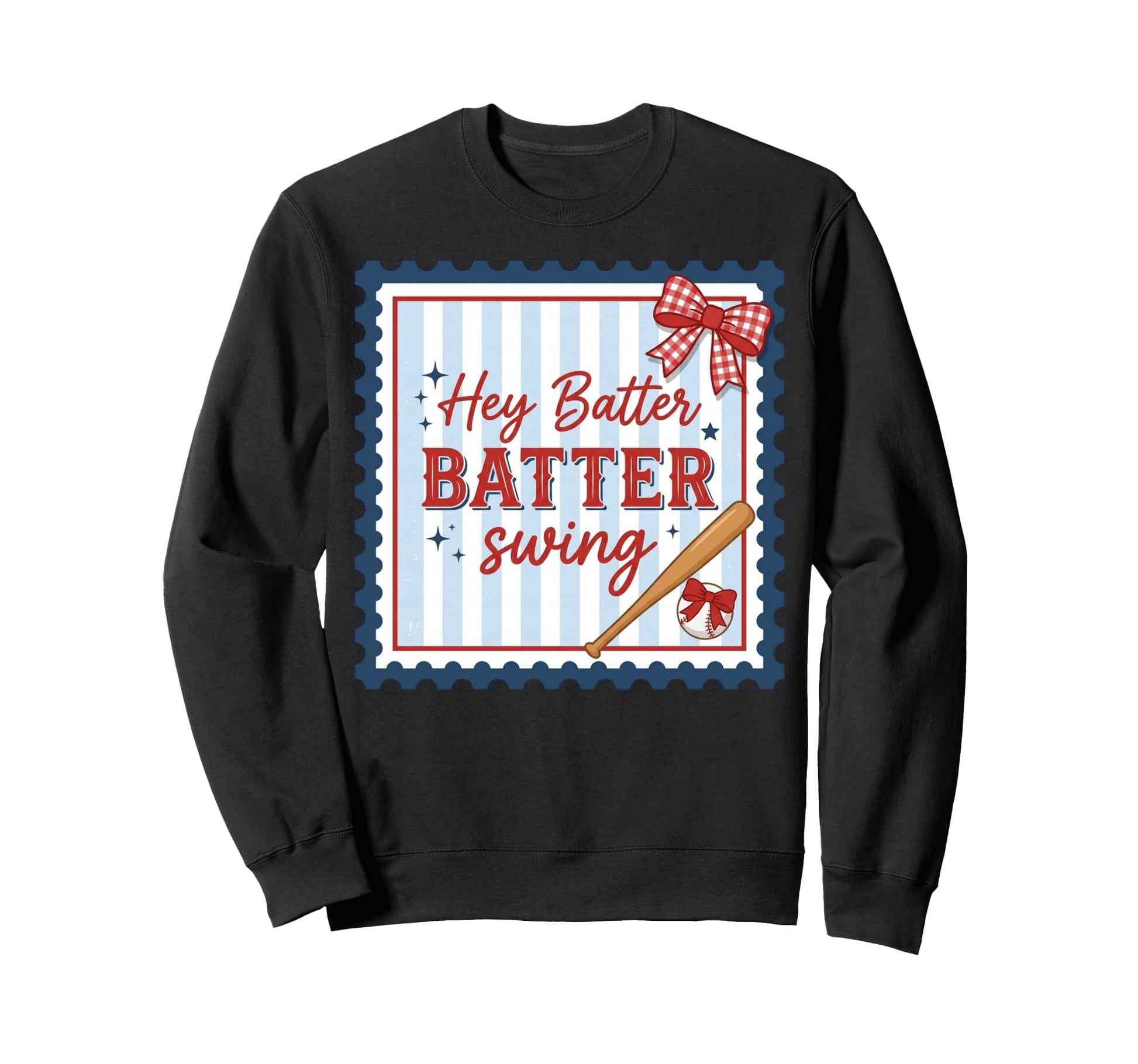 Baseball Swin Postage Stamp Coquette Sweatshirt - Trendy Graphic Unisex - T-Shirt, Sweatshirt, Hoodie