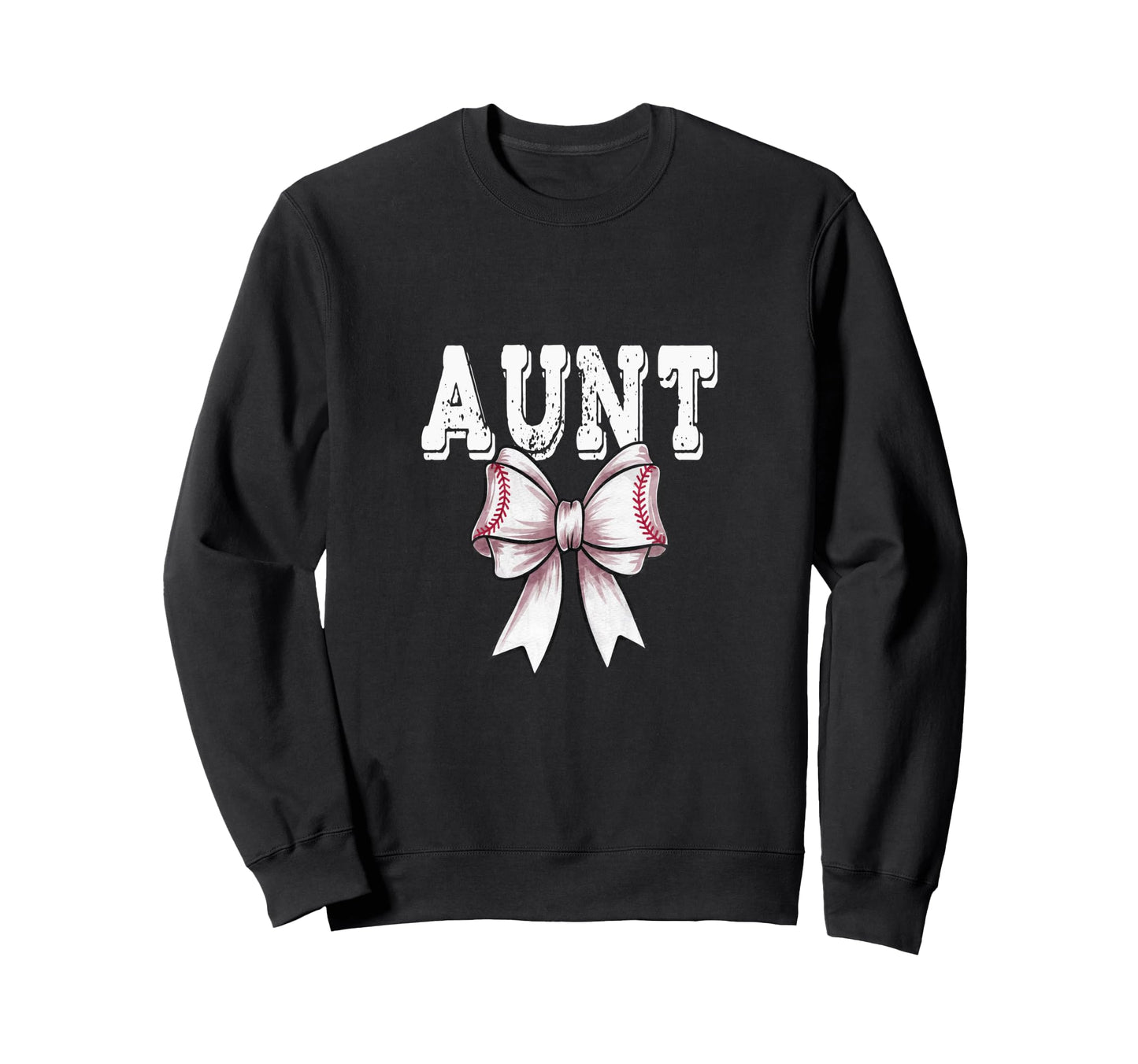 Coquette Baseball Bow Mom Sister Sweatshirt - Minimalist Print for Adults - T-Shirt, Sweatshirt, Hoodie