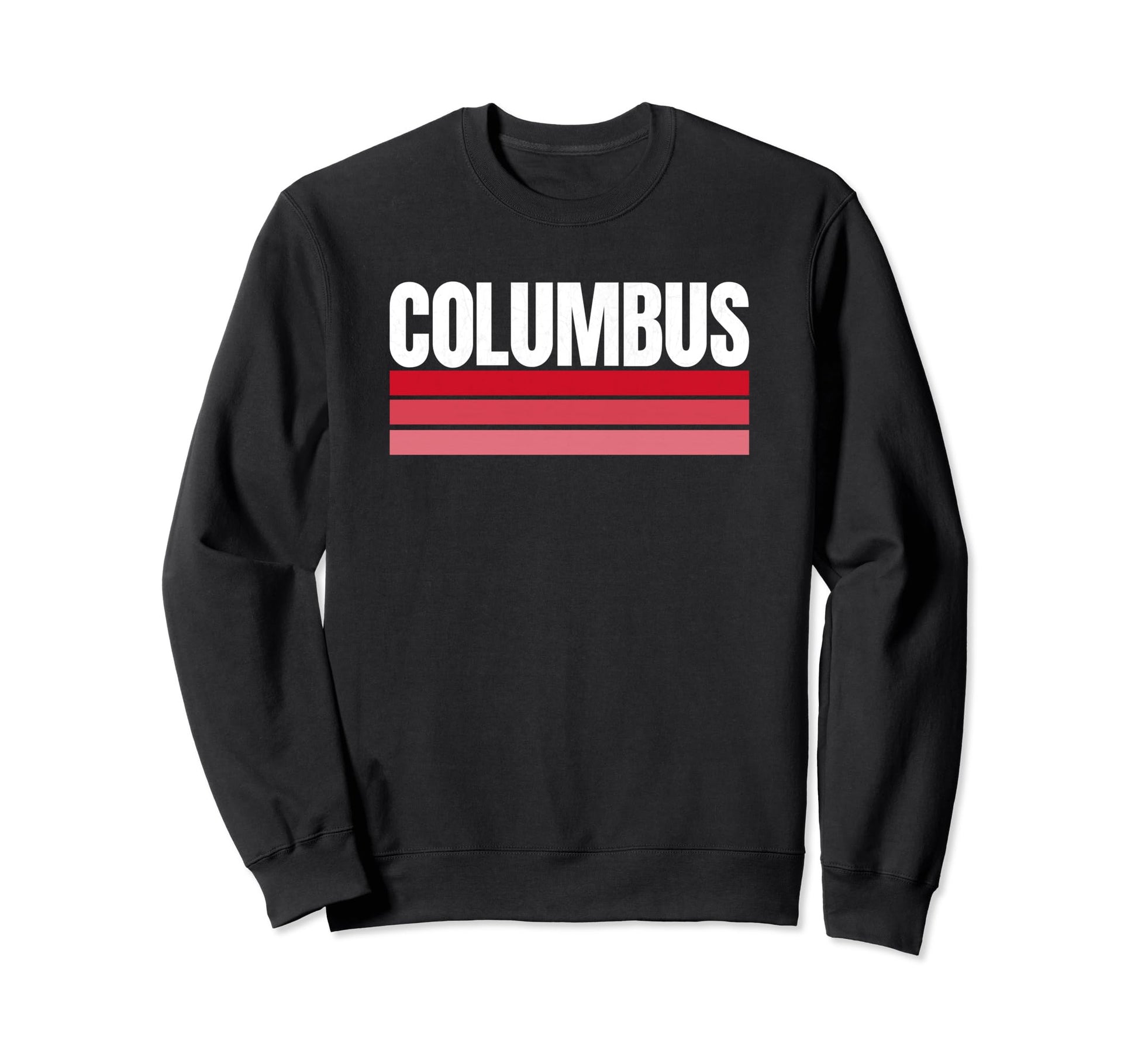 Columbus White Red Stripes Hometown Sweatshirt - Graphic Print Men Women - T-Shirt, Sweatshirt, Hoodie