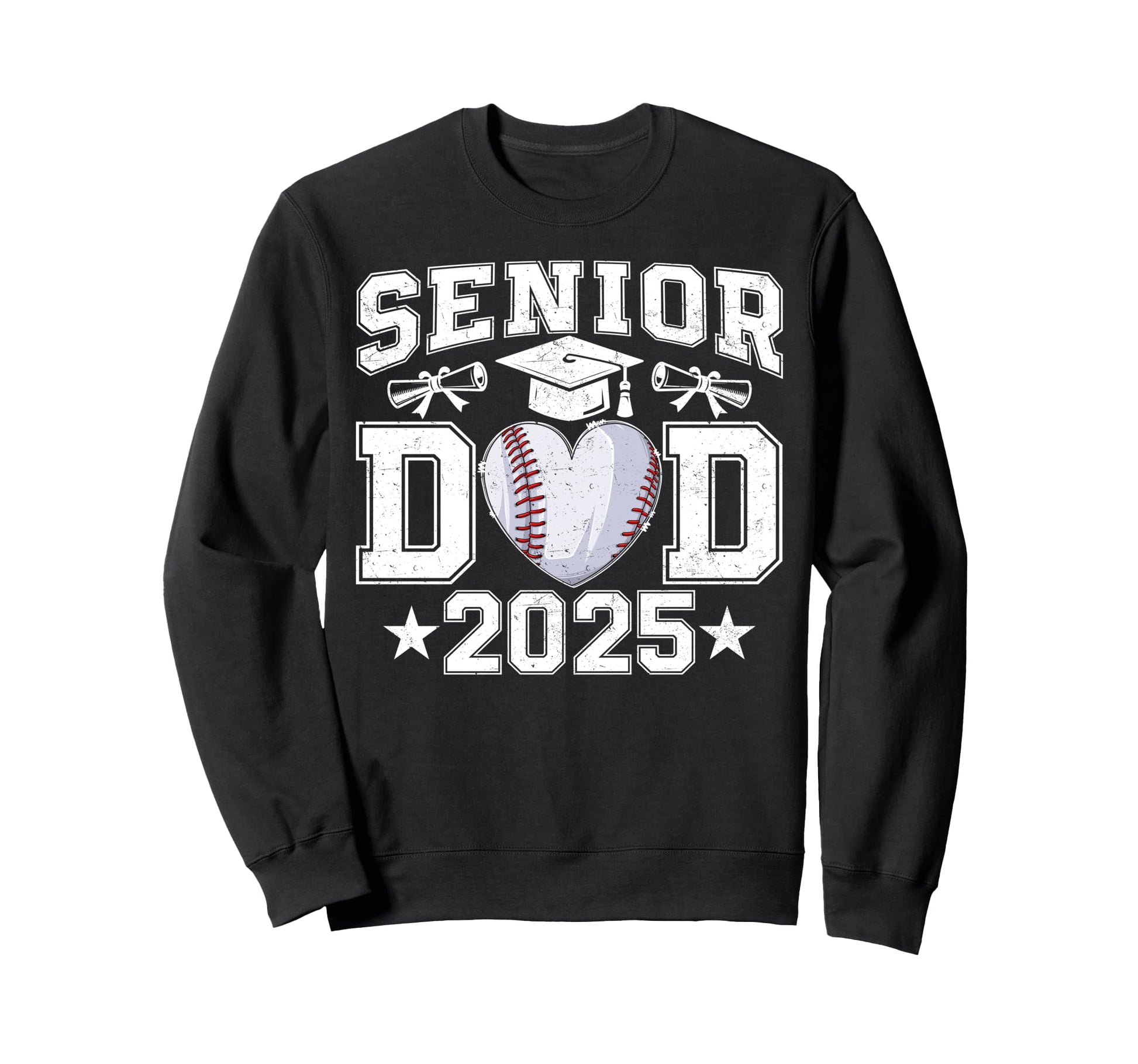 Senior Dad 2025 Baseball Class 2025 Sweatshirt - Graphic Print for Adults - T-Shirt, Sweatshirt, Hoodie