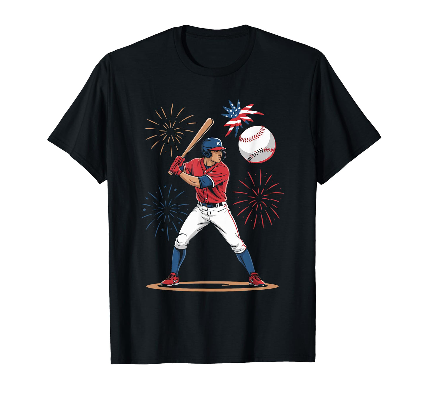 American Flag Baseball Grunge Splash T-Shirt - Streetwear Style Unisex - T-Shirt, Sweatshirt, Hoodie