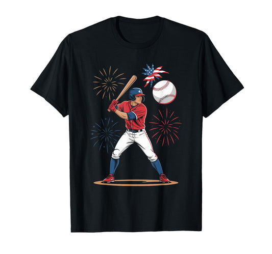 American Flag Baseball Grunge Splash T-Shirt - Streetwear Style Unisex - T-Shirt, Sweatshirt, Hoodie