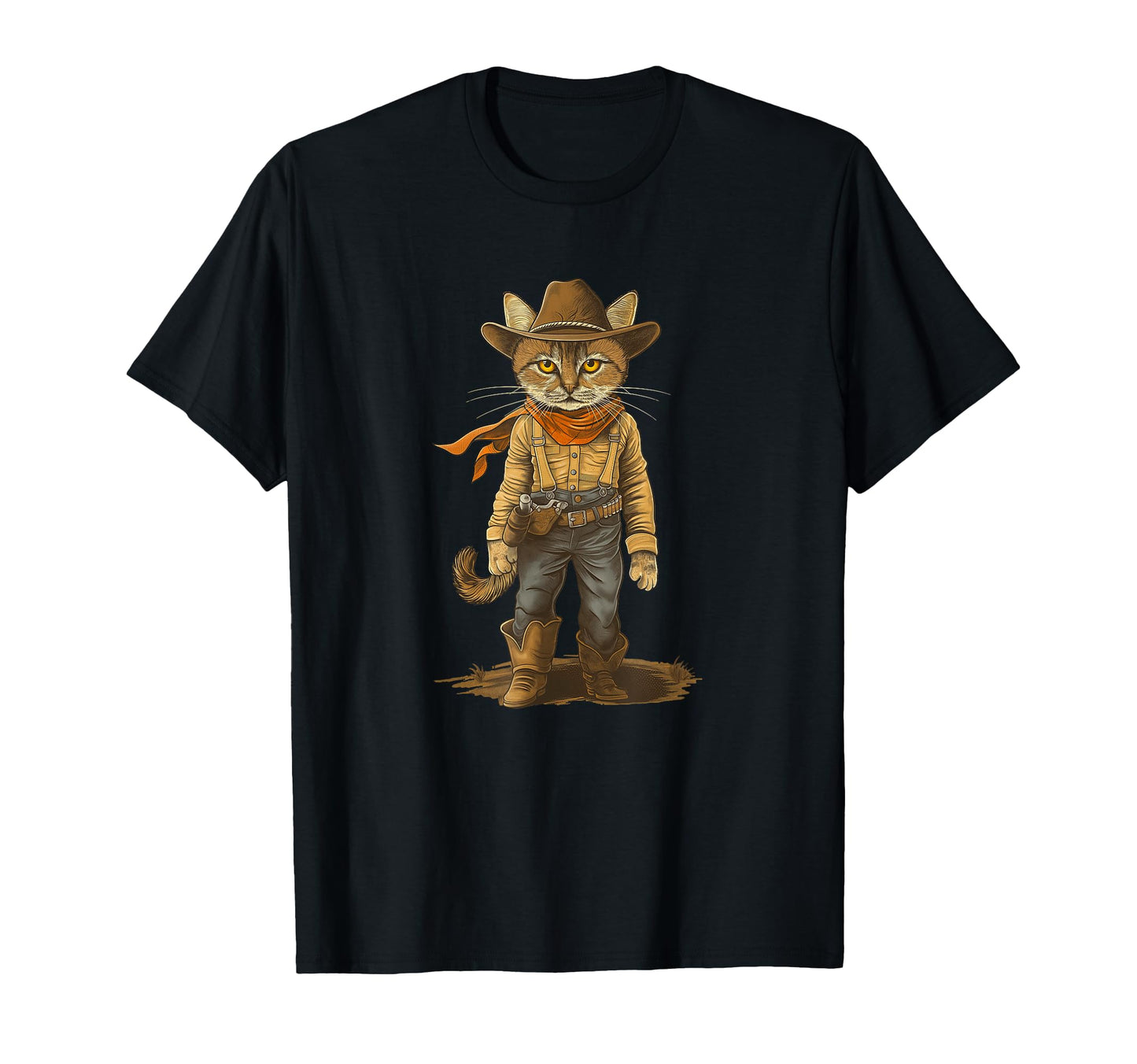 Cowboy Cat Country Western T-Shirt - Casual Everyday Wear for Adults - T-Shirt, Sweatshirt, Hoodie