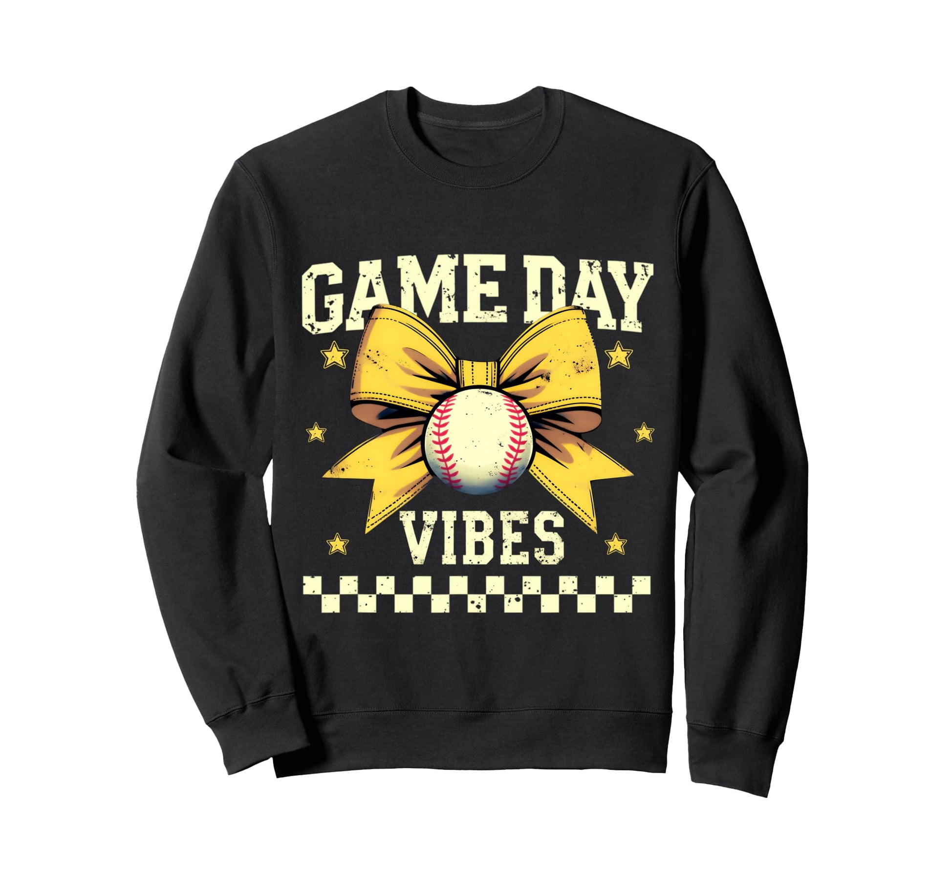 Game Day Vibes Coquette Bow Baseball Sweatshirt - Custom Art Print Unisex - T-Shirt, Sweatshirt, Hoodie