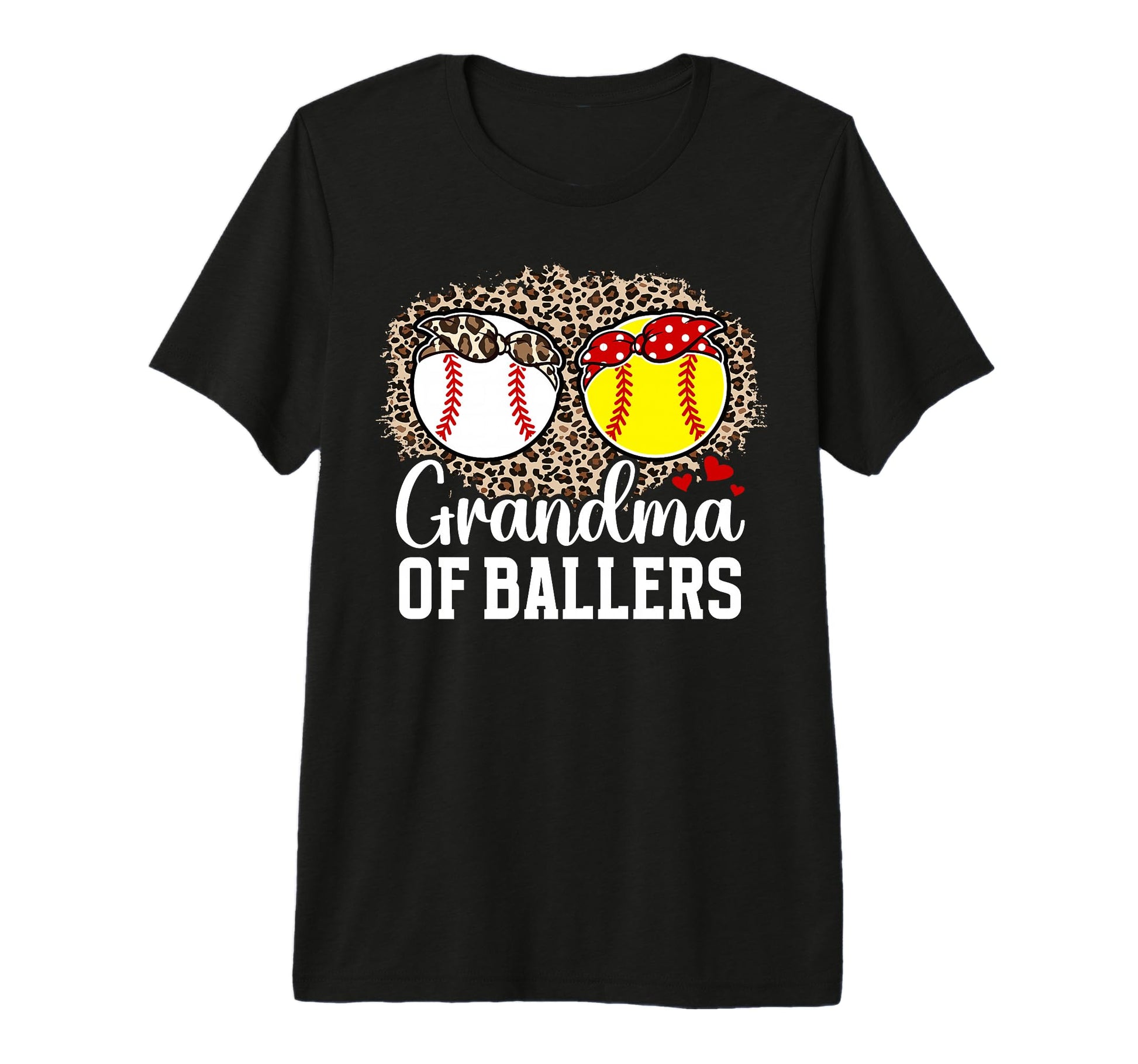 Grandma Ballers Leopard Softball T-Shirt - Aesthetic Graphic Unisex - T-Shirt, Sweatshirt, Hoodie