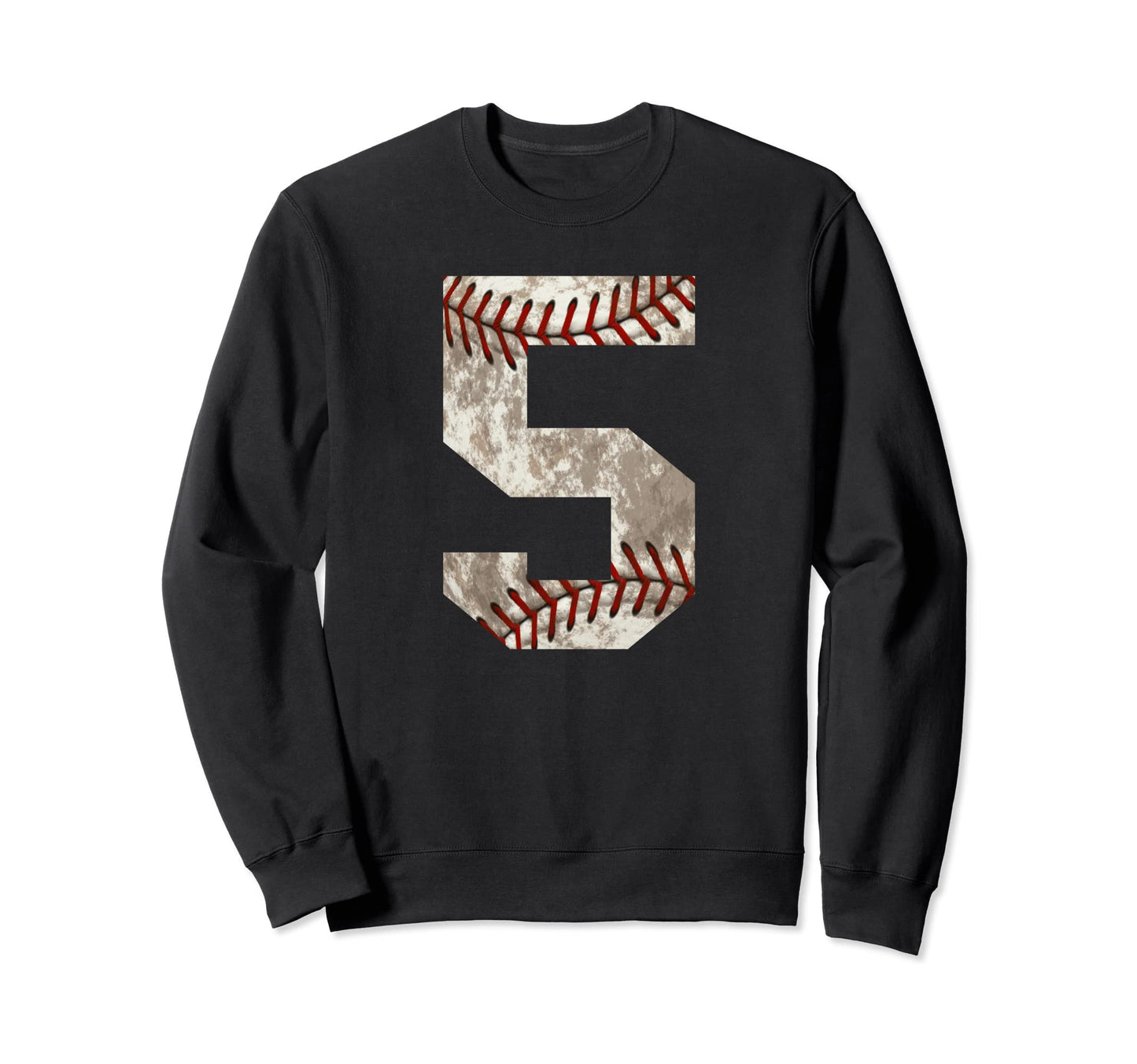 Baseball Jersey Number 5 Sweatshirt - Custom Art Print for Adults - T-Shirt, Sweatshirt, Hoodie