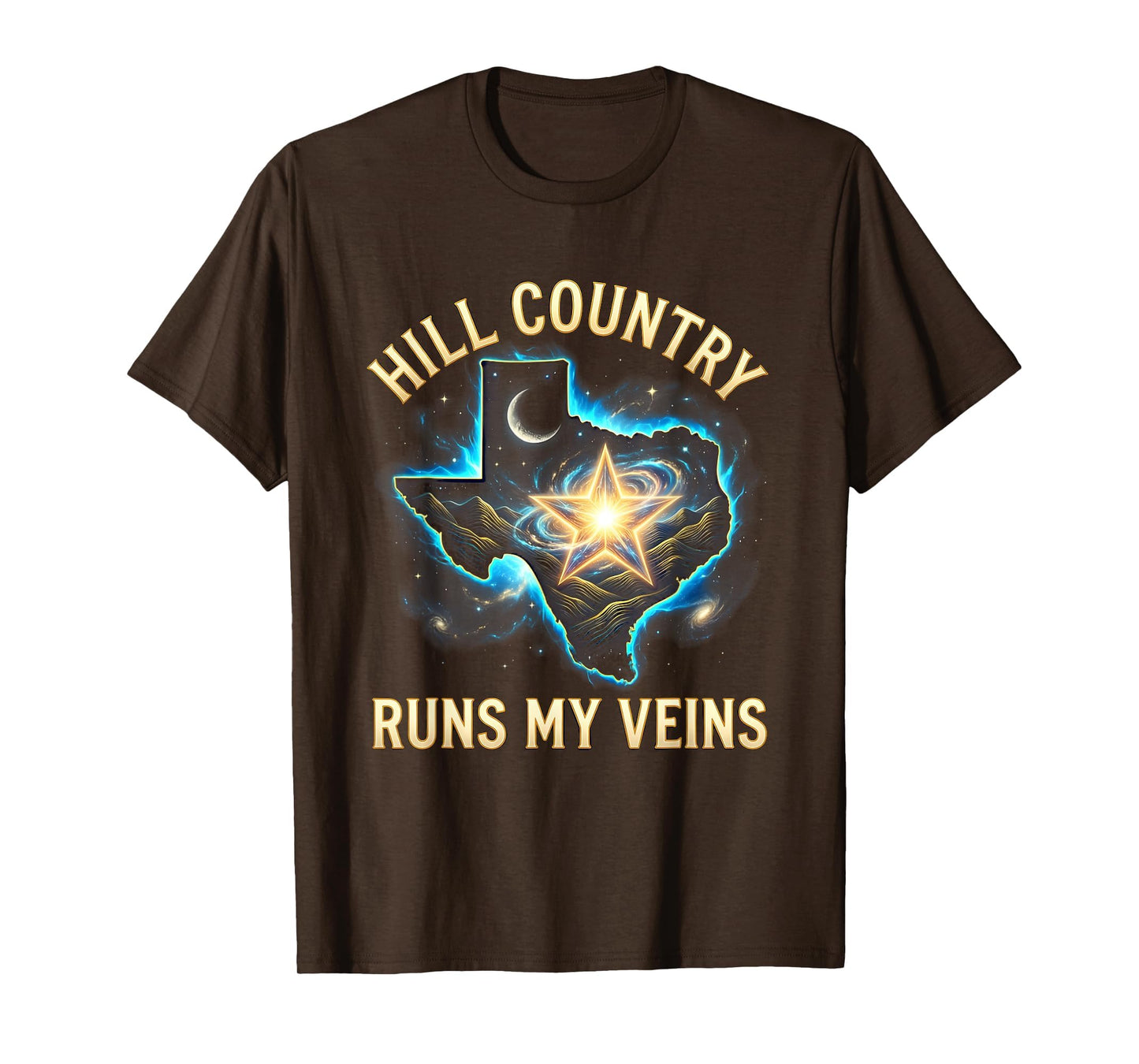 Hill Country Runs My Veins Texas Mens T-Shirt - Minimalist Print Men Women - T-Shirt, Sweatshirt, Hoodie
