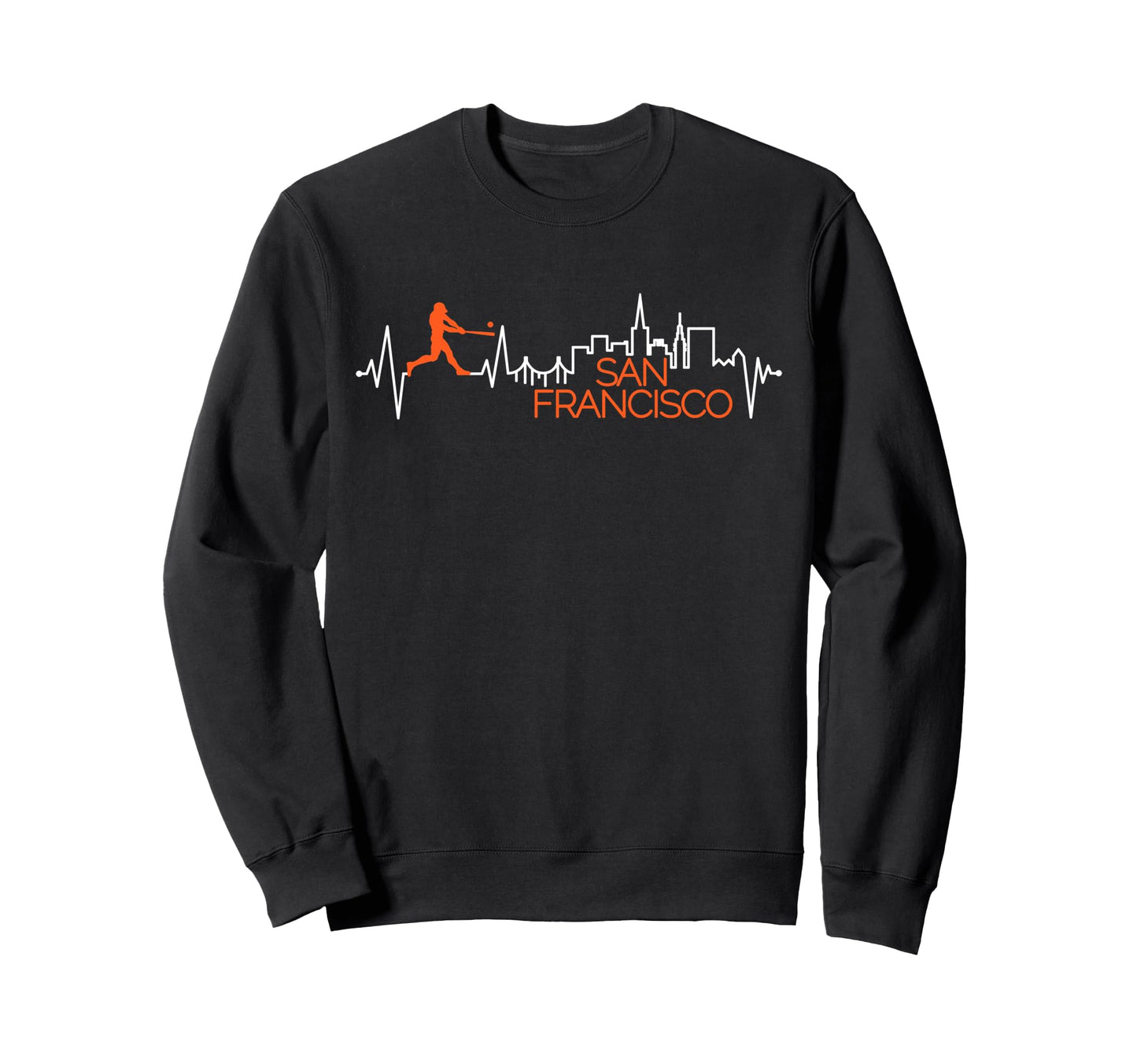 San Francisco Skyline Baseball Sweatshirt - Minimalist Print Unisex - T-Shirt, Sweatshirt, Hoodie
