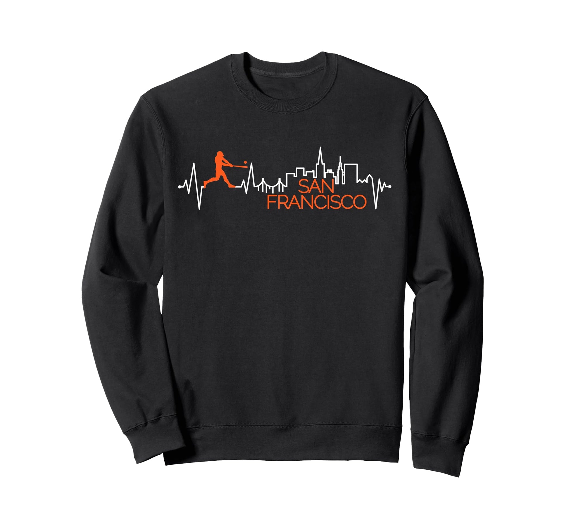 San Francisco Skyline Baseball Sweatshirt - Minimalist Print Unisex - T-Shirt, Sweatshirt, Hoodie