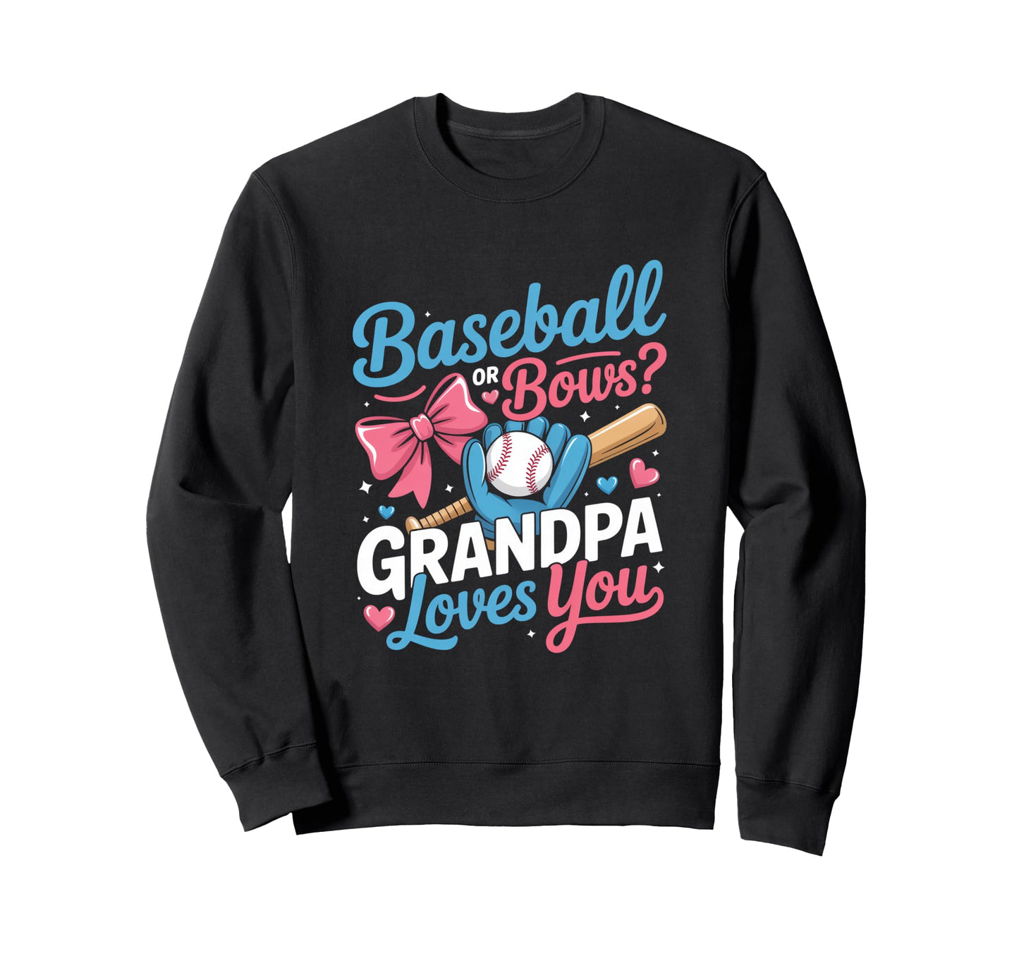Gender Reveal Baseball Or Bows Sweatshirt - Aesthetic Graphic Unisex - T-Shirt, Sweatshirt, Hoodie