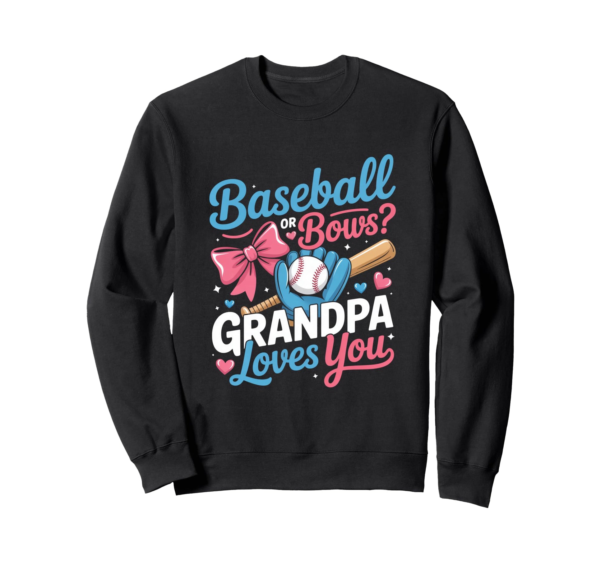 Gender Reveal Baseball Or Bows Sweatshirt - Aesthetic Graphic Unisex - T-Shirt, Sweatshirt, Hoodie