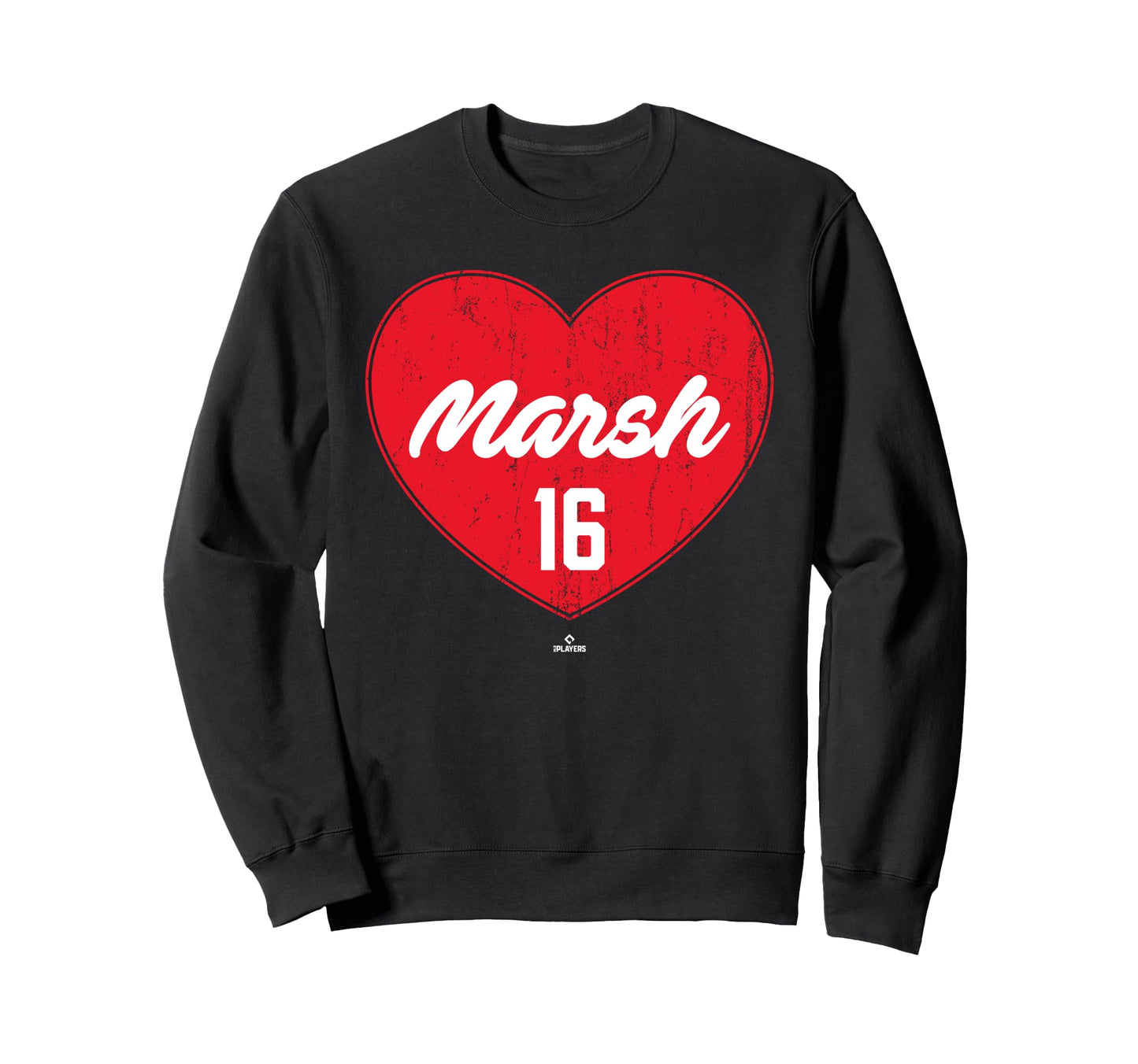 Distressed Heart Brandon Marsh Sweatshirt - Trendy Graphic Men Women - T-Shirt, Sweatshirt, Hoodie