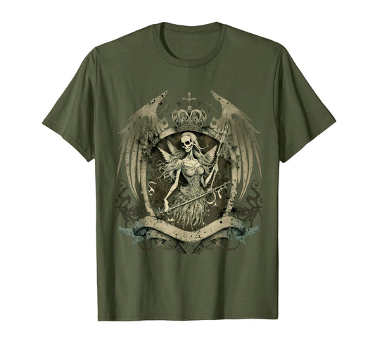 Aesthetic Y2K Fairy Wings Skeleton T-Shirt - Aesthetic Graphic for Adults - T-Shirt, Sweatshirt, Hoodie