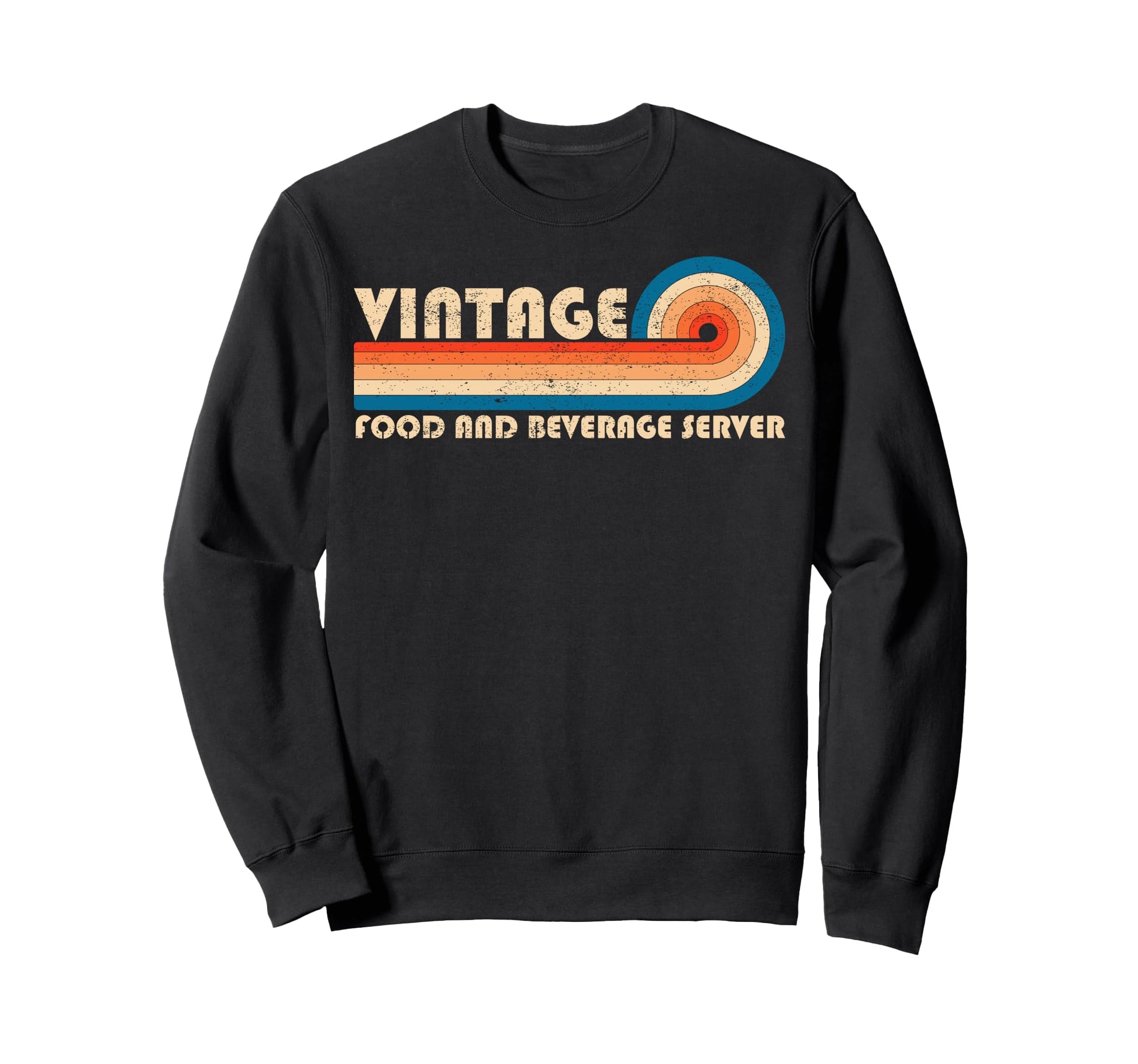 Food And Beverage Server 70S 80S Sweatshirt - Minimalist Print for Adults - T-Shirt, Sweatshirt, Hoodie