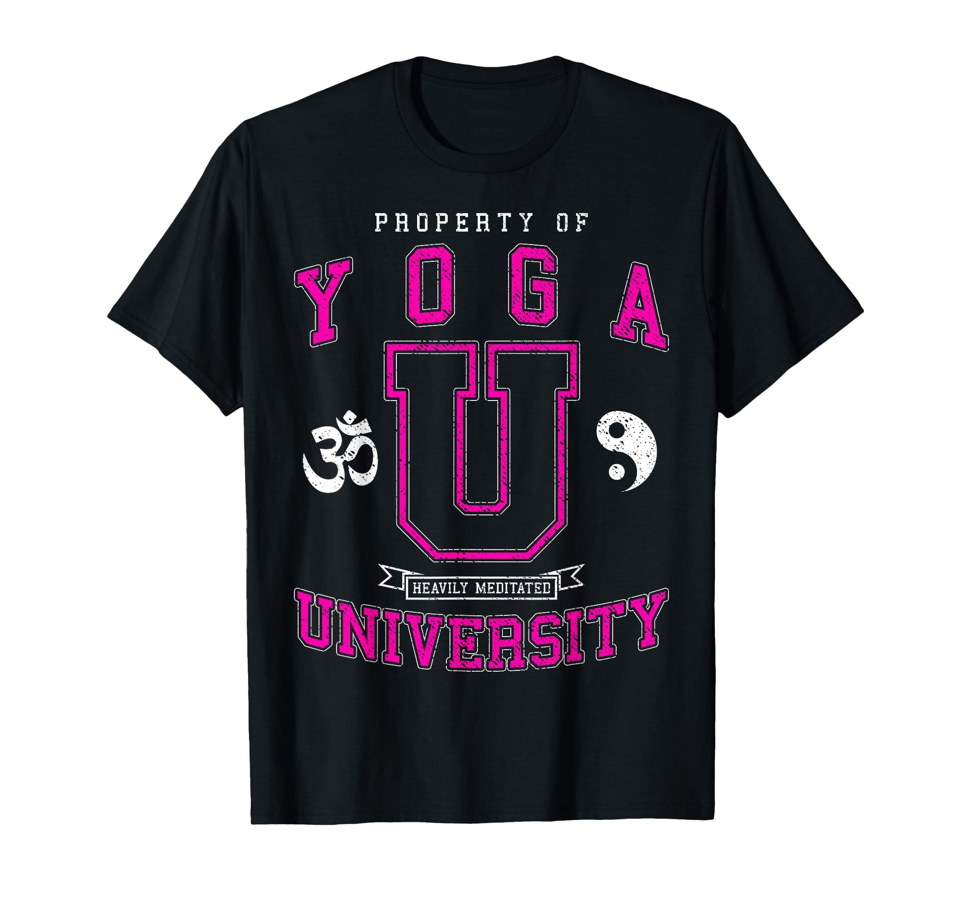 Yoga University Heavily Meditated T-Shirt - Graphic Print for Adults - T-Shirt, Sweatshirt, Hoodie