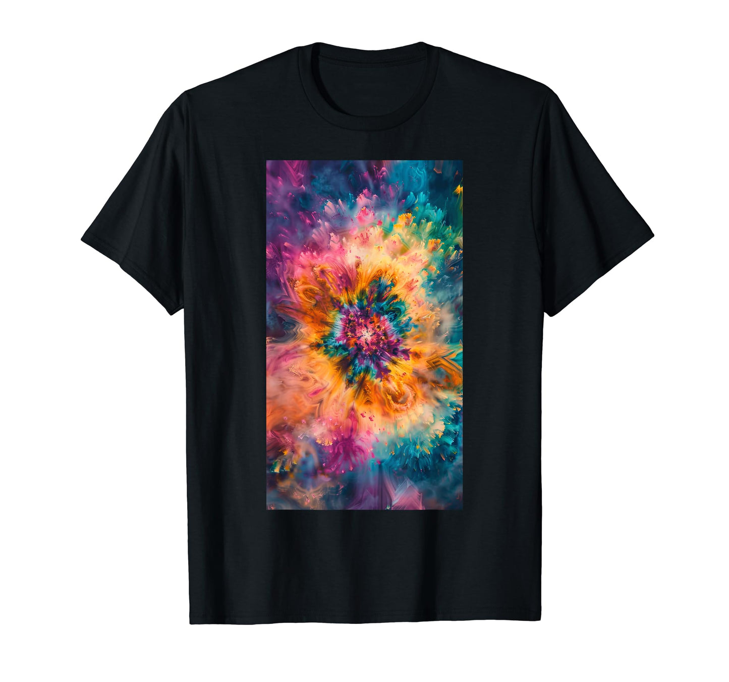 Tie Dye Blooming Abstract Colorful T-Shirt - Custom Art Print Unisex - T-Shirt, Sweatshirt, Hoodie