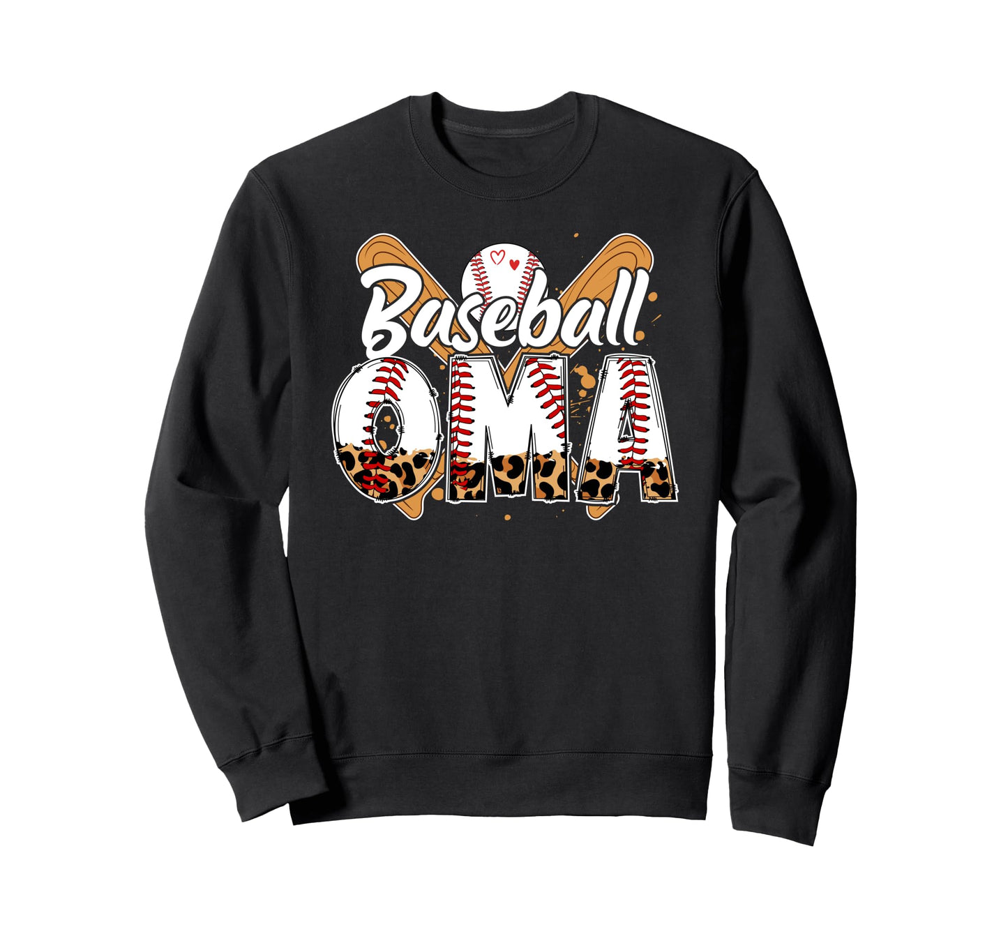 Baseball Oma Leopard Oma Baseball Sweatshirt - Custom Art Print Men Women - T-Shirt, Sweatshirt, Hoodie