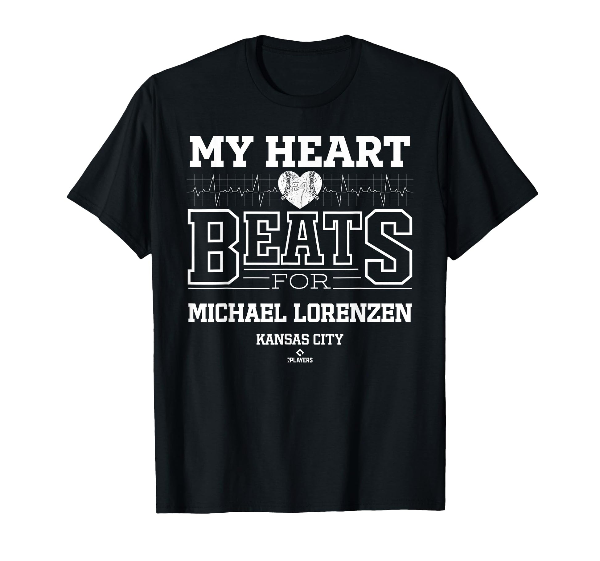 My Heart Beats Michael Lorenzen Kansas T-Shirt - Minimalist Print Unisex - T-Shirt, Sweatshirt, Hoodie