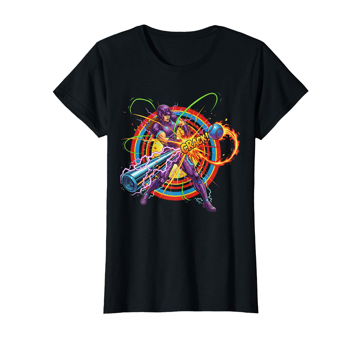 Comic Baseball Power Swing Comics T-Shirt - Aesthetic Graphic for Adults - T-Shirt, Sweatshirt, Hoodie
