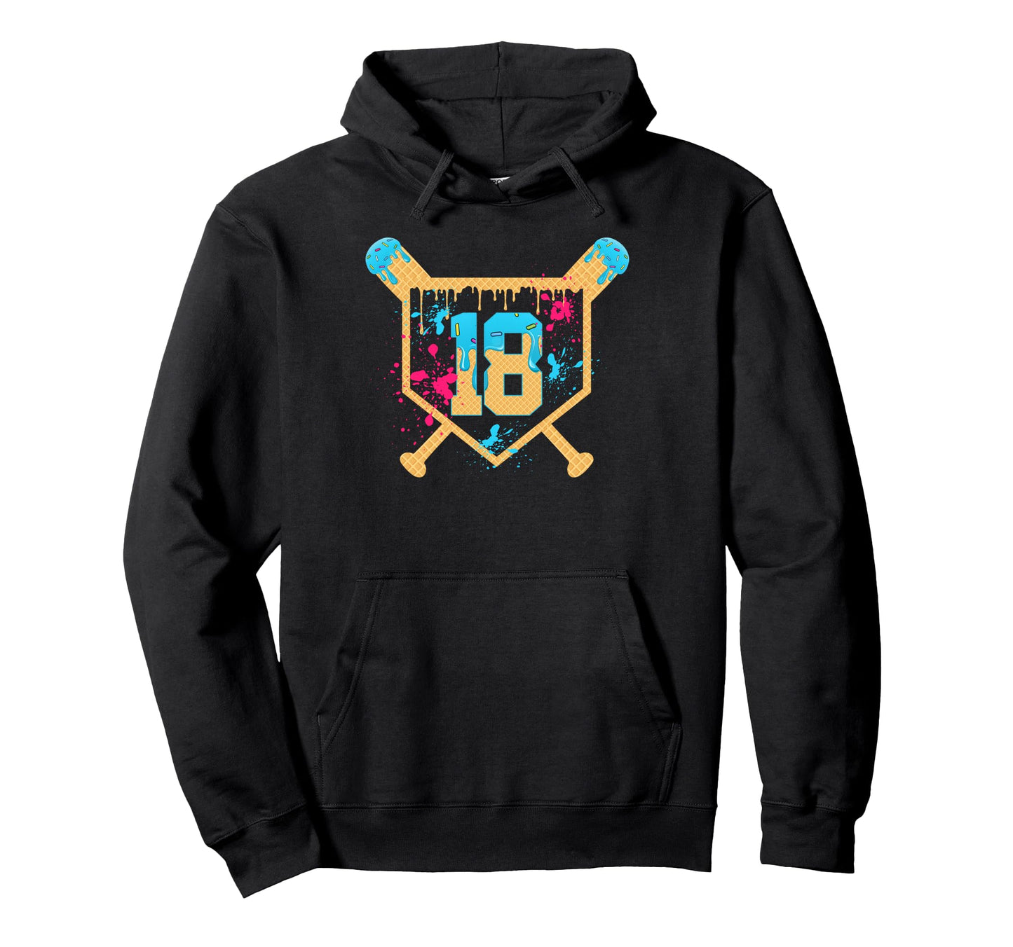 18 Years Old 18Th Birthday Baseball Hoodie - Minimalist Print for Adults - T-Shirt, Sweatshirt, Hoodie