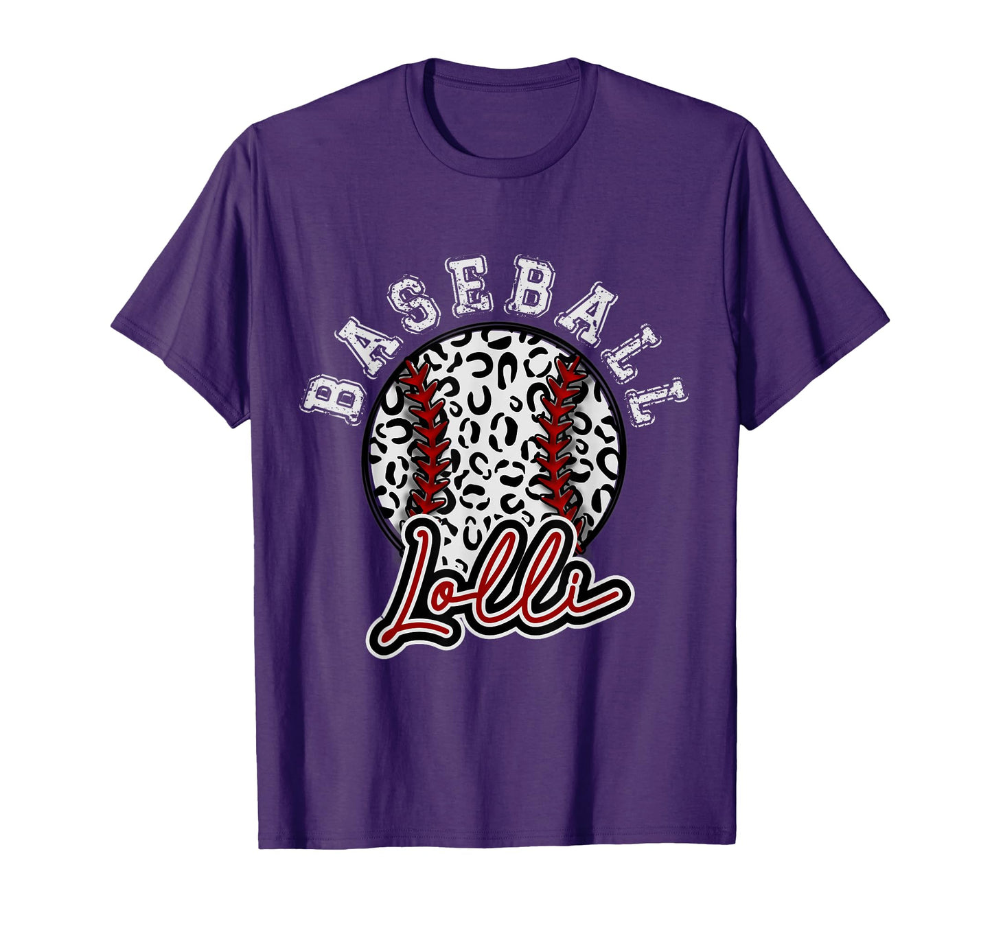 Leopard Cheetah Baseball Lolli Womens T-Shirt - Novelty Apparel for Adults - T-Shirt, Sweatshirt, Hoodie