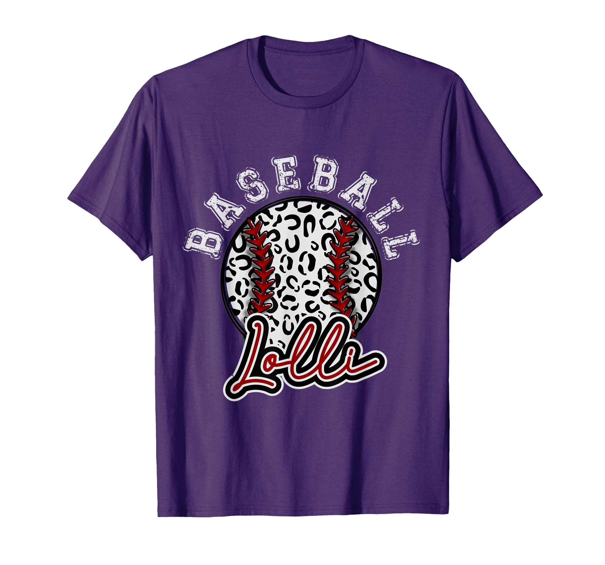 Leopard Cheetah Baseball Lolli Womens T-Shirt - Novelty Apparel for Adults - T-Shirt, Sweatshirt, Hoodie