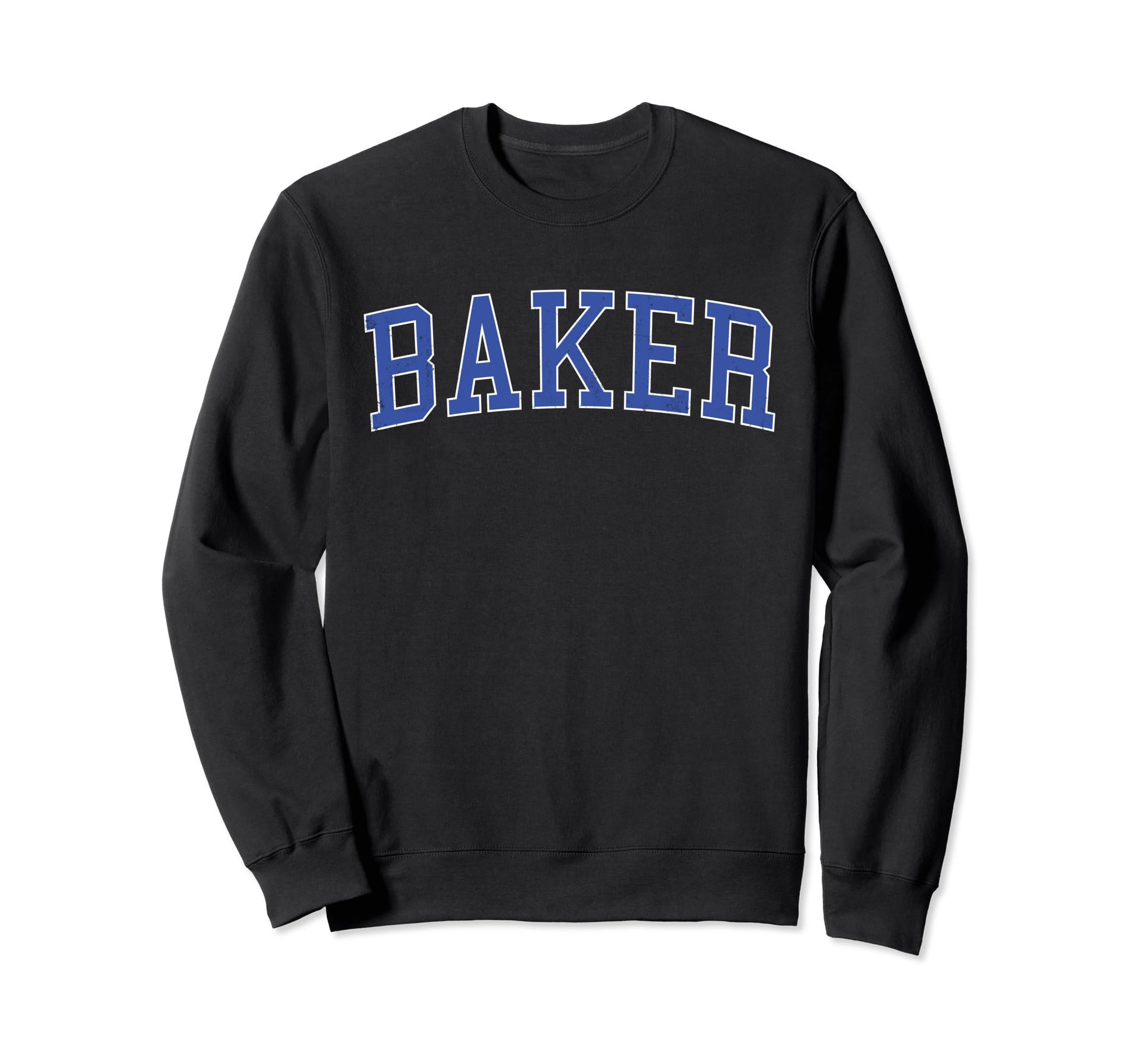 Baker La Distressed Blue Varsity Sweatshirt - Unique Graphic Unisex - T-Shirt, Sweatshirt, Hoodie