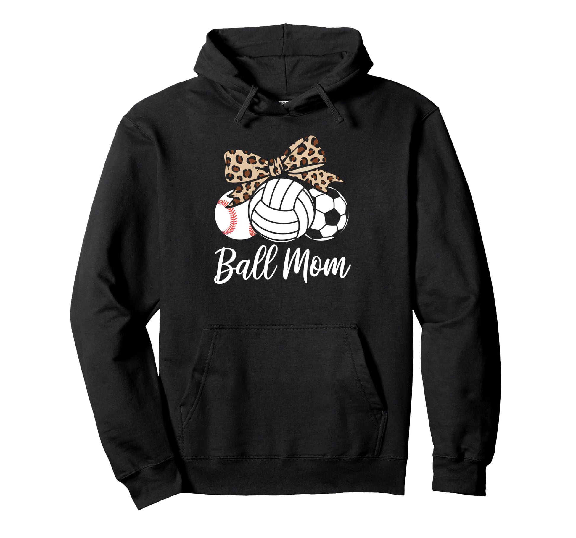 Ball Mom Baseball Volleyball Soccer Hoodie - Minimalist Print Unisex - T-Shirt, Sweatshirt, Hoodie